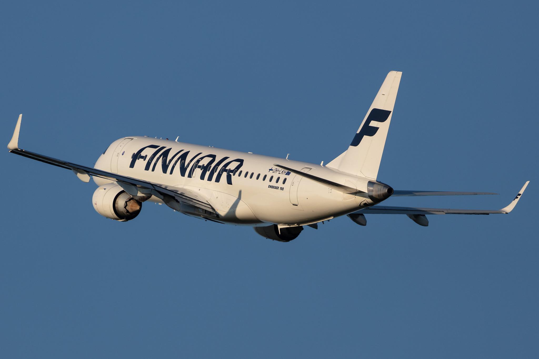 Amsterdam Schiphol: Finnair (AY / FIN) | Operator: NORRA |  Embraer E190LR E190 | OH-LKH | MSN 19000086