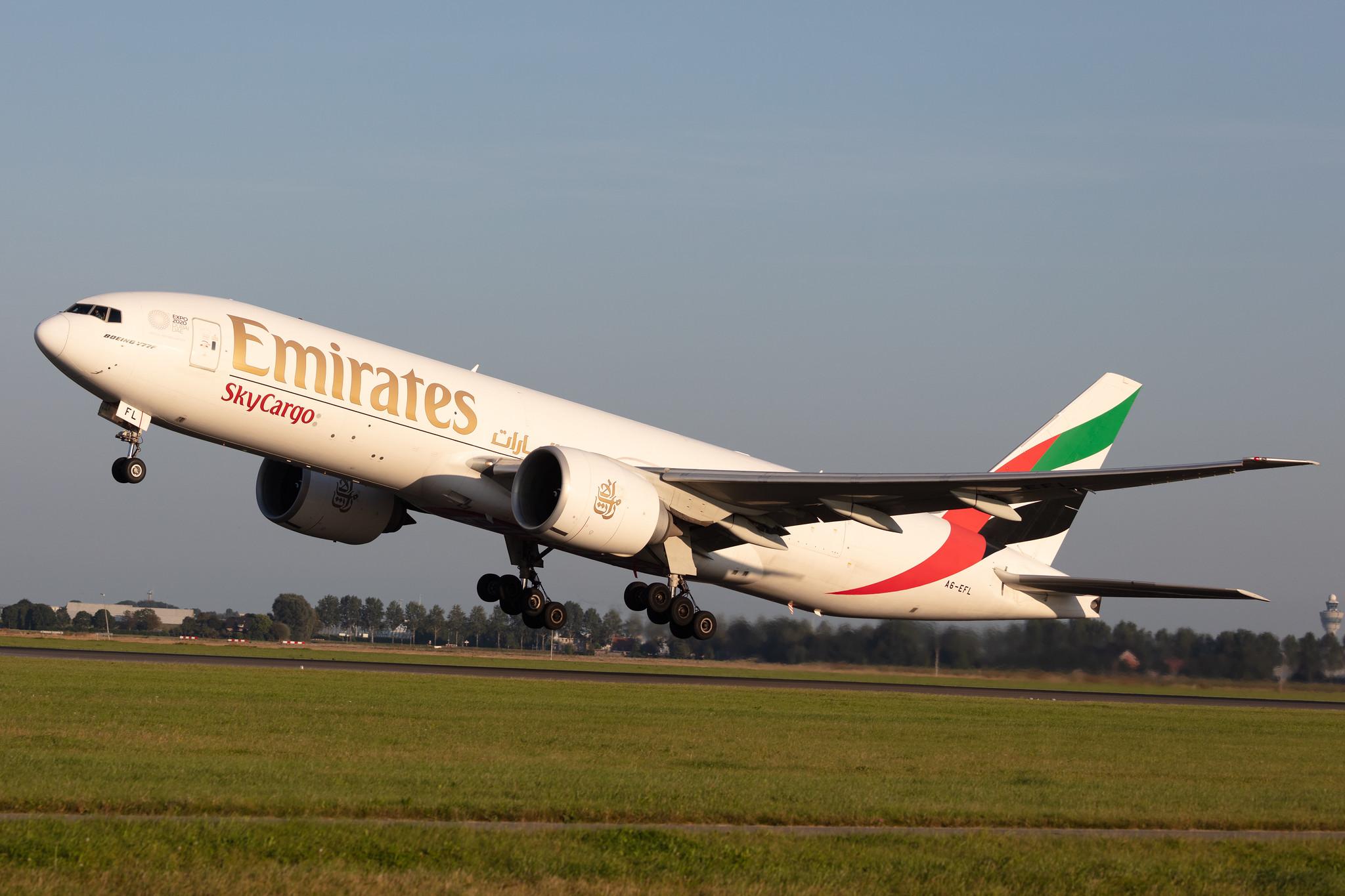 Amsterdam Schiphol: Emirates SkyCargo (EK / UAE) | Operator: Emirates |  Boeing 777-F1H B77L | A6-EFL | MSN 42230