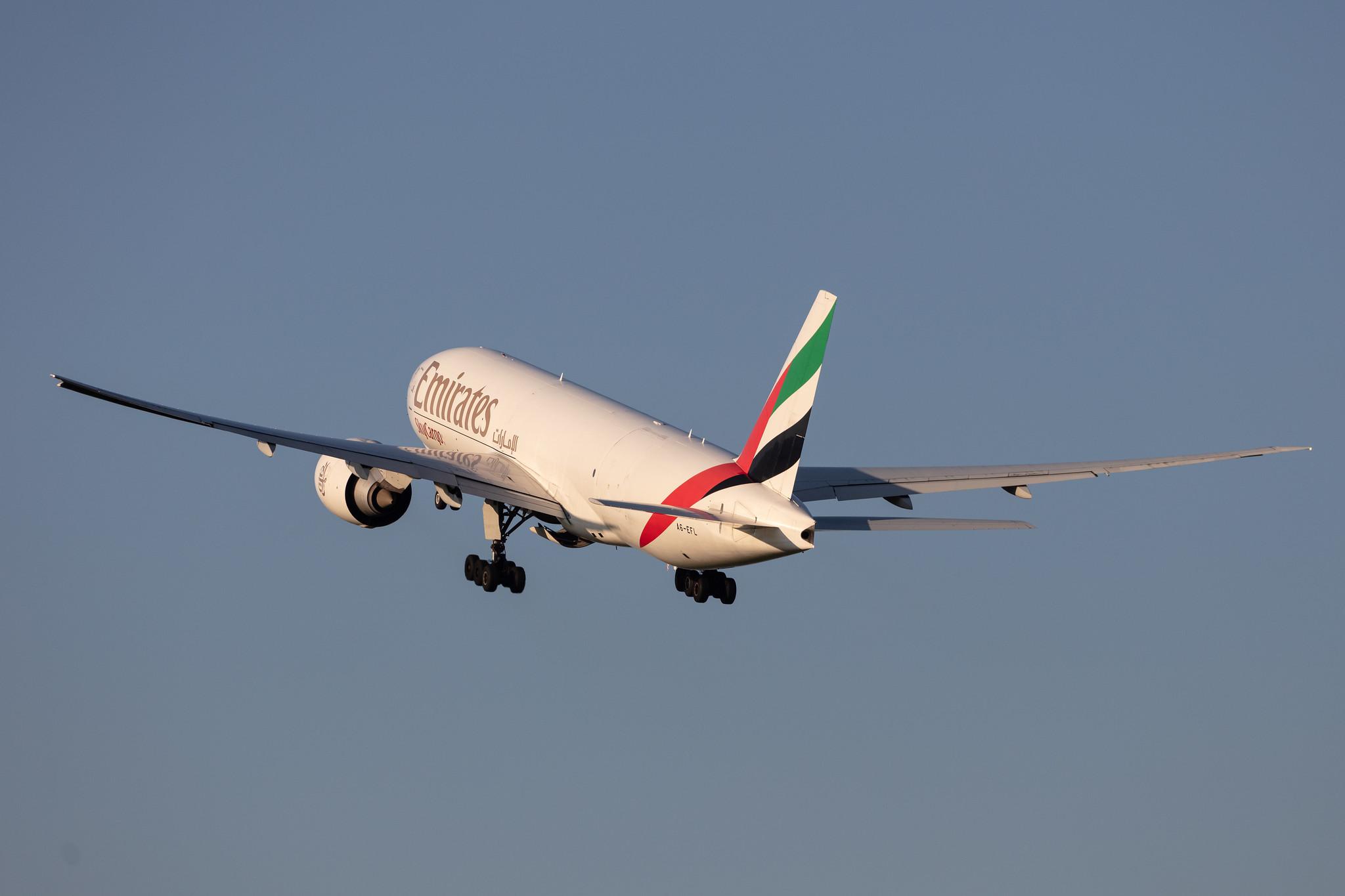 Amsterdam Schiphol: Emirates SkyCargo (EK / UAE) | Operator: Emirates |  Boeing 777-F1H B77L | A6-EFL | MSN 42230