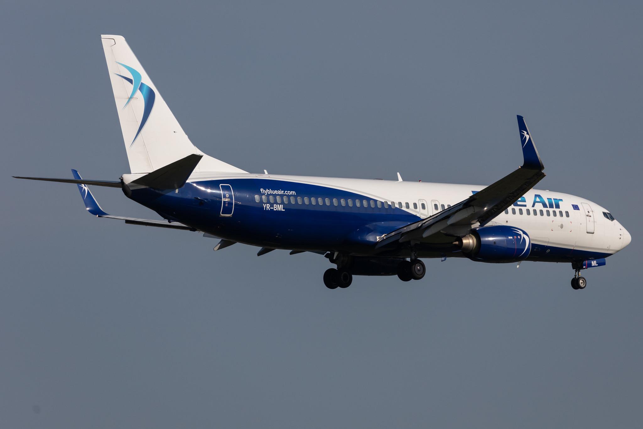Amsterdam Schiphol: Blue Air (0B / BLA) |  Boeing 737-82R B738 | YR-BML | MSN 40697