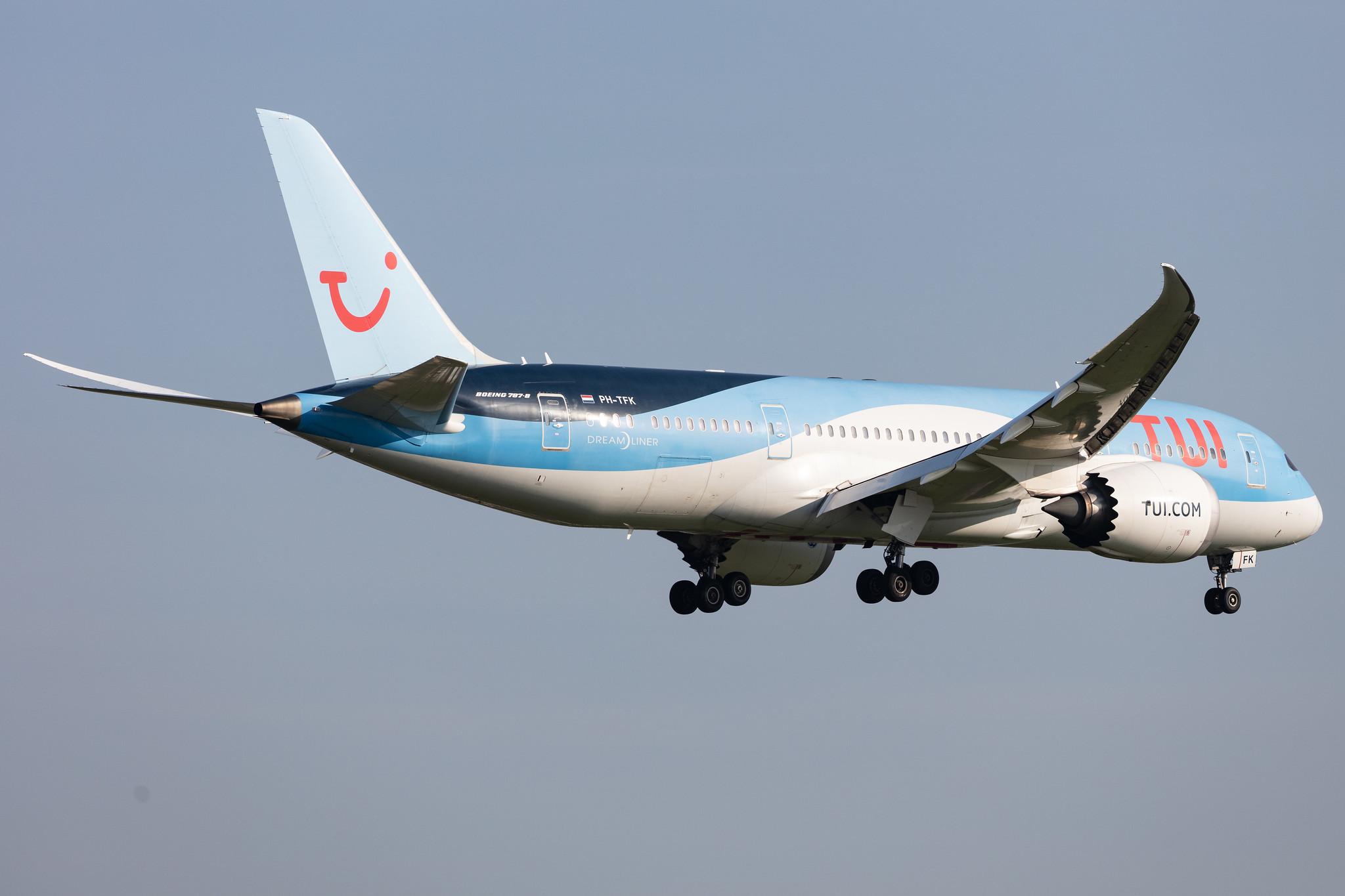 Amsterdam Schiphol: TUI (X3 / TUI) | Operator: TUI fly Netherlands |  Boeing 787-8 Dreamliner B788 | PH-TFK | MSN 36427