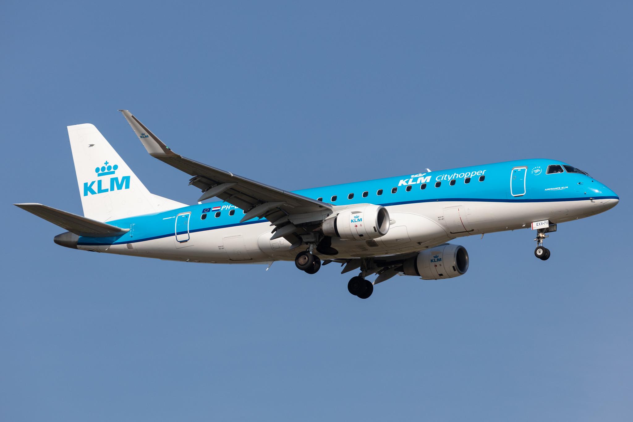 Amsterdam Schiphol: KLM (KL / KLM) | Operator: KLM Cityhopper |  Embraer E175STD E75L | PH-EXX | MSN 17000711
