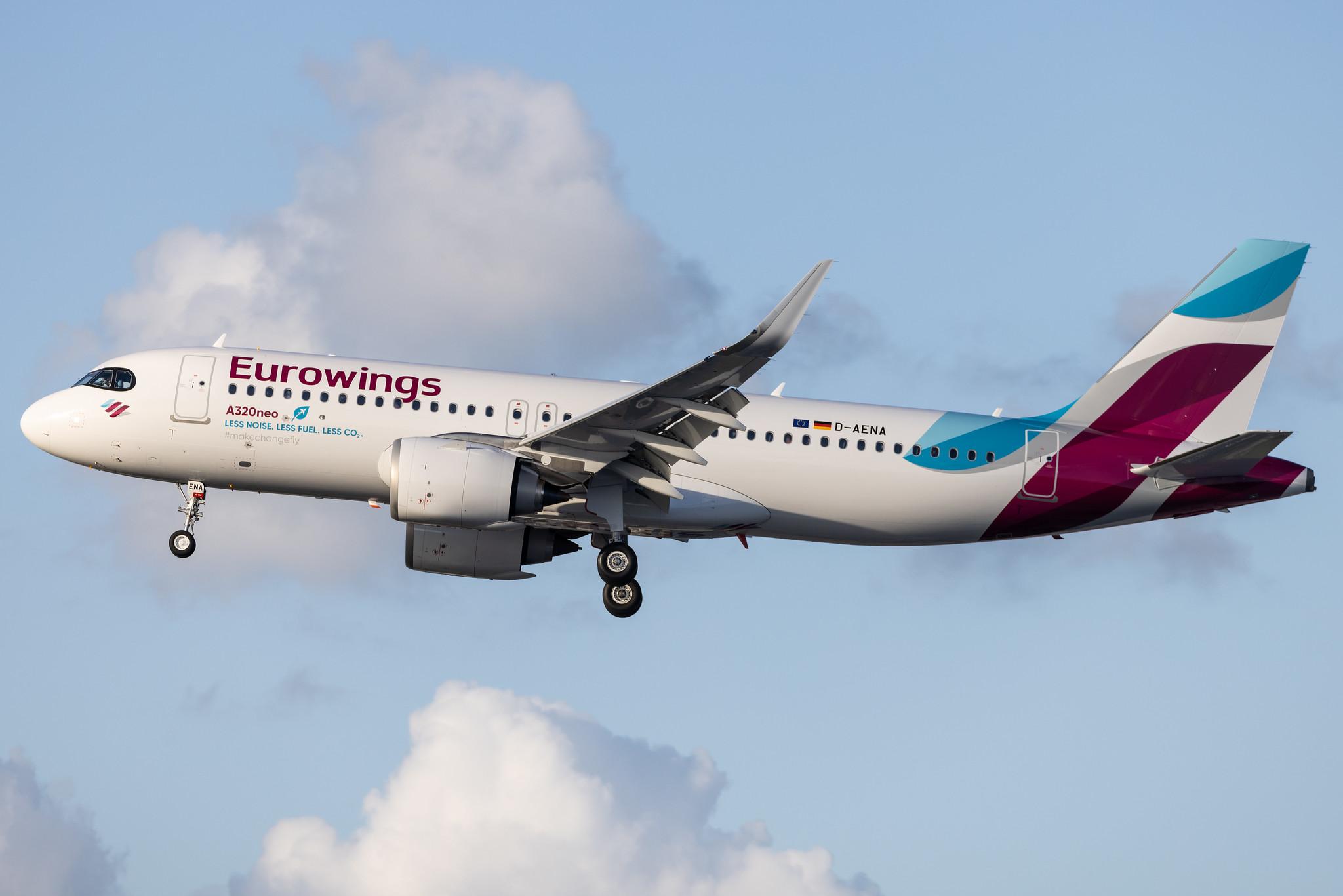 Hamburg Airport: Eurowings (EW / EWG) |  Airbus A320-251N A20N | D-AENA | MSN 10758