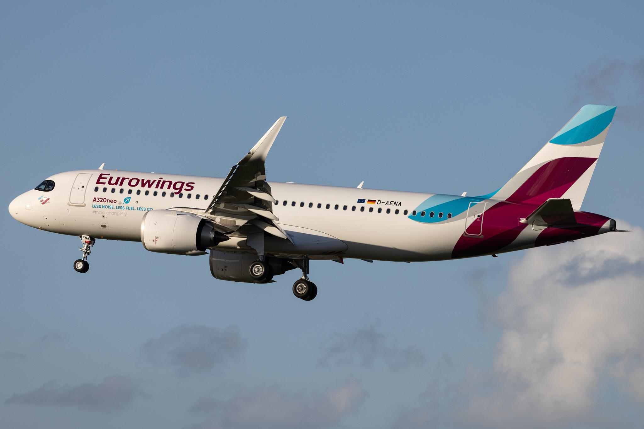 Hamburg Airport: Eurowings (EW / EWG) |  Airbus A320-251N A20N | D-AENA | MSN 10758