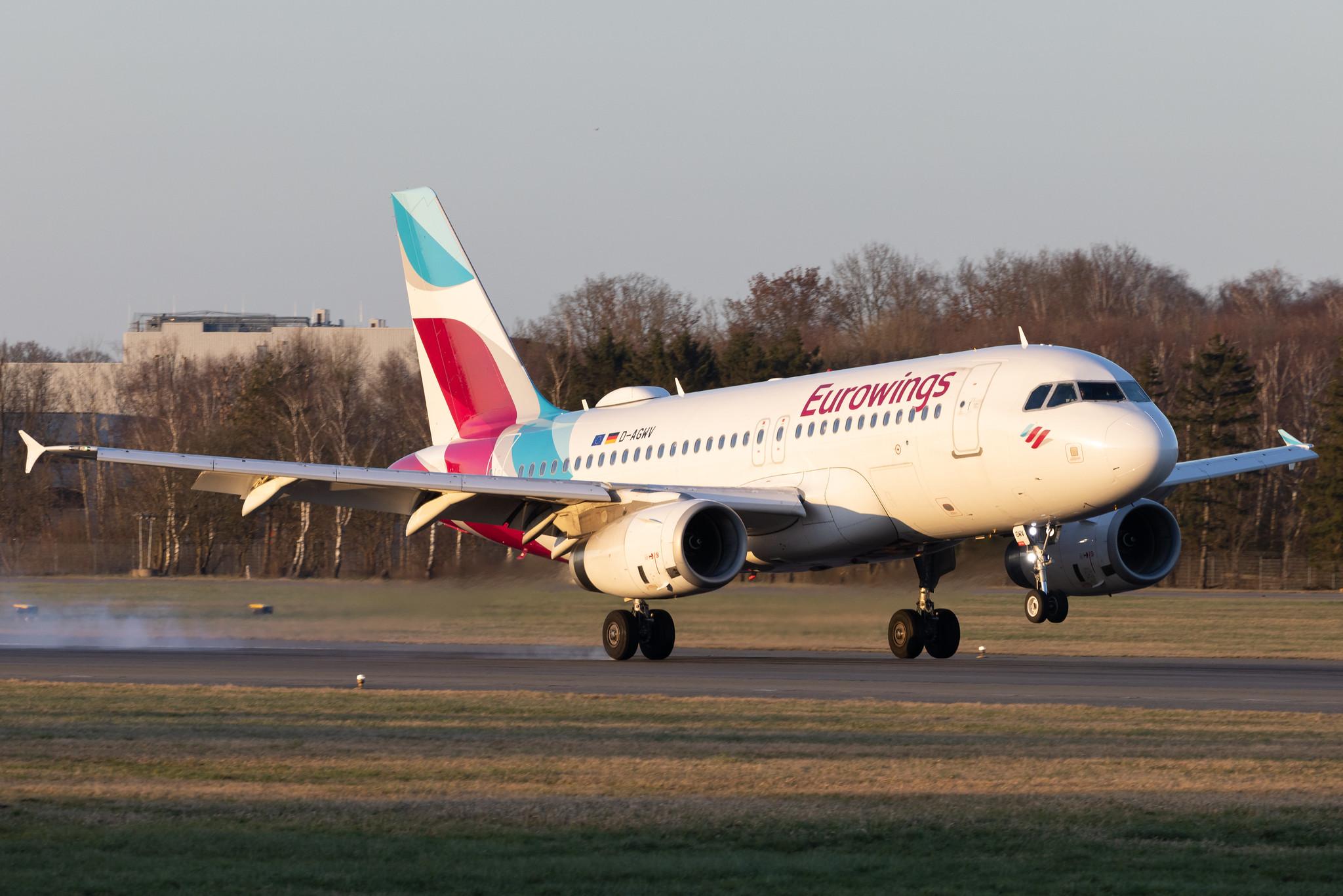 Hamburg Airport: Eurowings (EW / EWG) |  Airbus A319-132 A319 | D-AGWV | MSN 5467