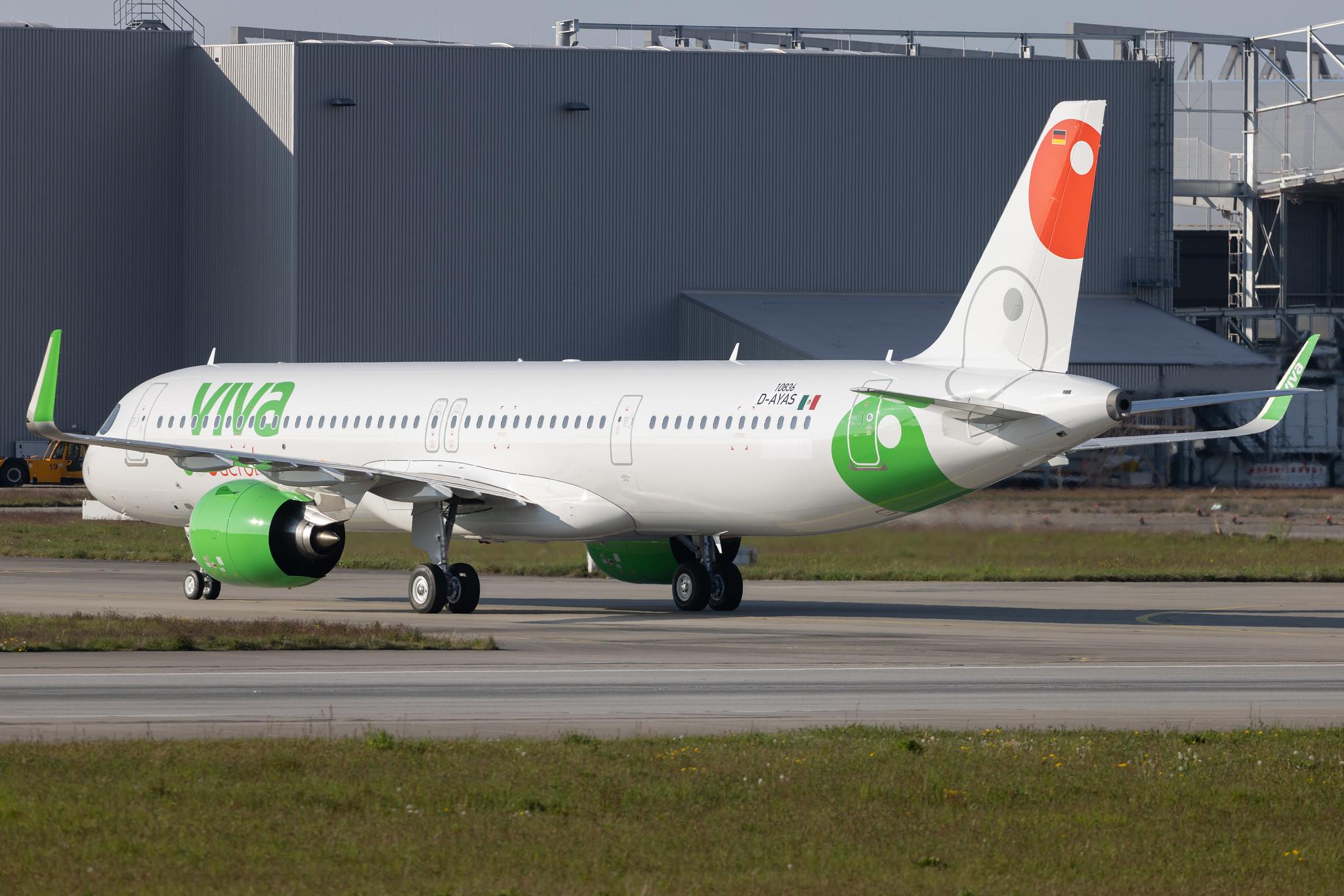 Hamburg Finkenwerder: Viva Aerobus (VB / VIV) | Airbus A321-271NX A21N | D-AYAS | XA-VXC | MSN 10836