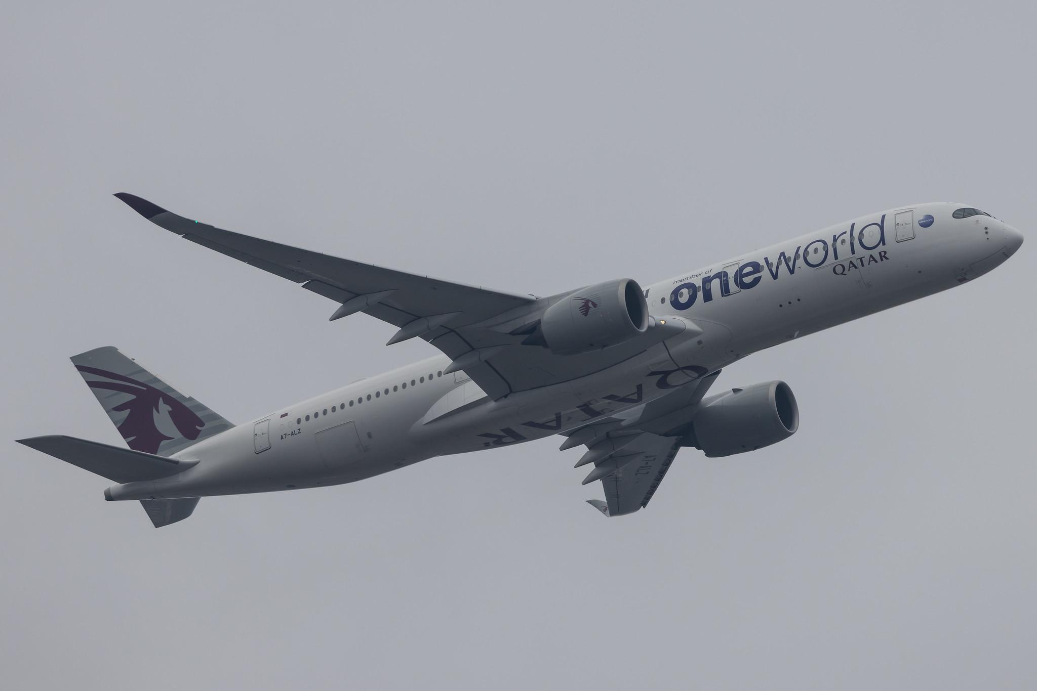 Frankfurt Airport: Qatar Airways (QR / QTR) |  Livery: Oneworld Livery |  Airbus A350-941 A359 | A7-ALZ | MSN 143