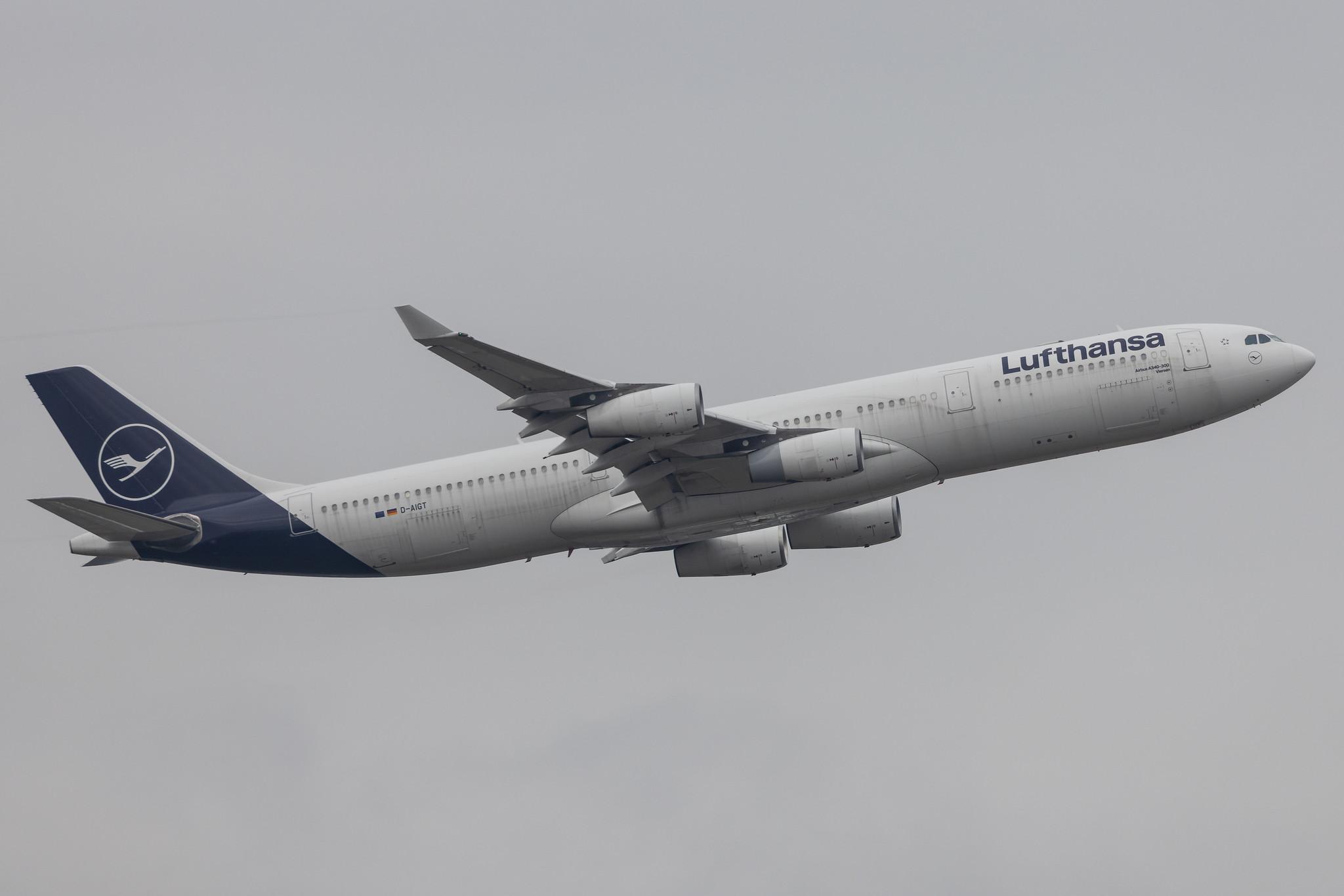 Frankfurt Airport: Lufthansa (LH / DLH) |  Airbus A340-313 A343 | D-AIGT | MSN 0304