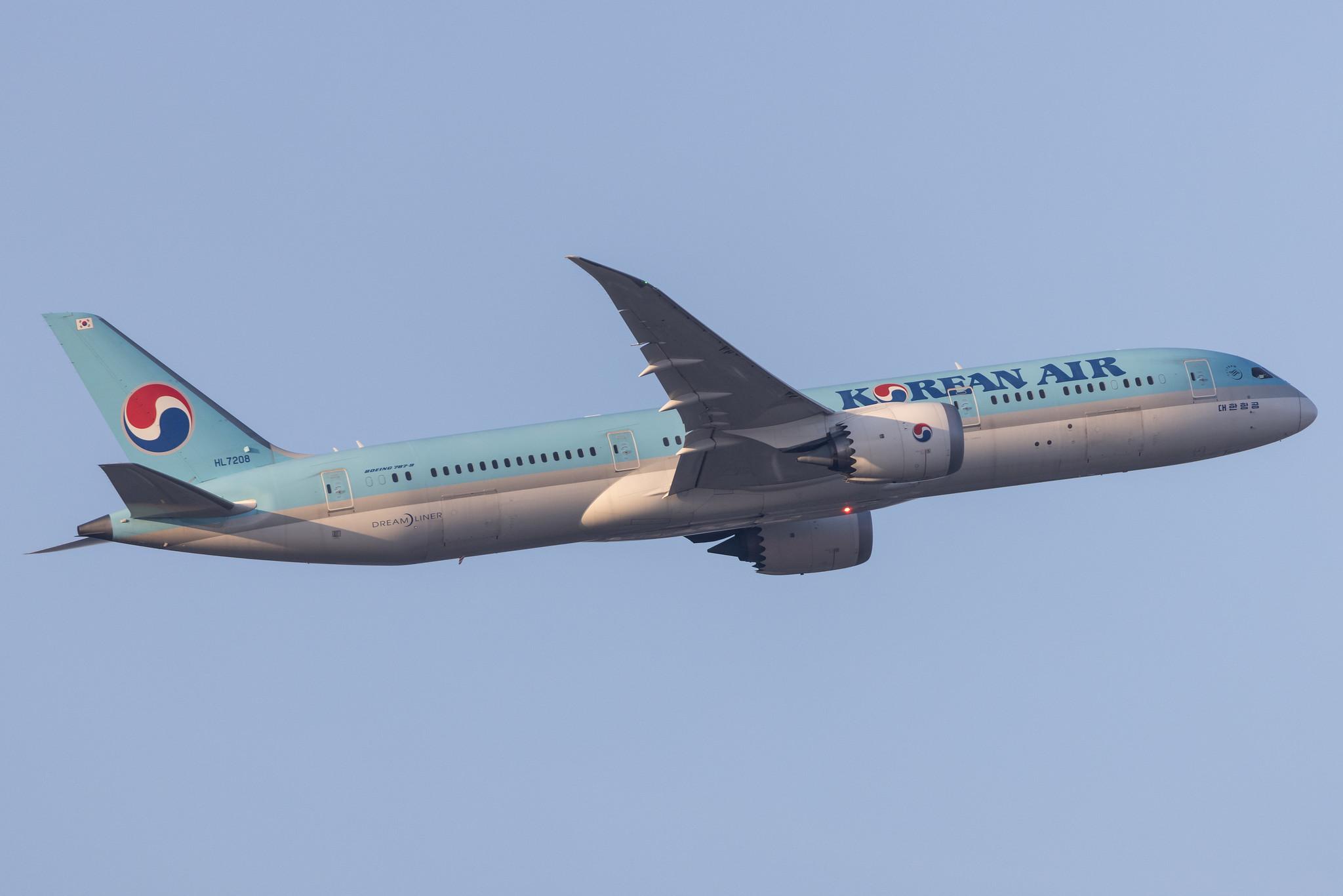 Frankfurt Airport: Korean Air (KE / KAL) |  Boeing 787-9 Dreamliner B789 | HL7208 | MSN 34817