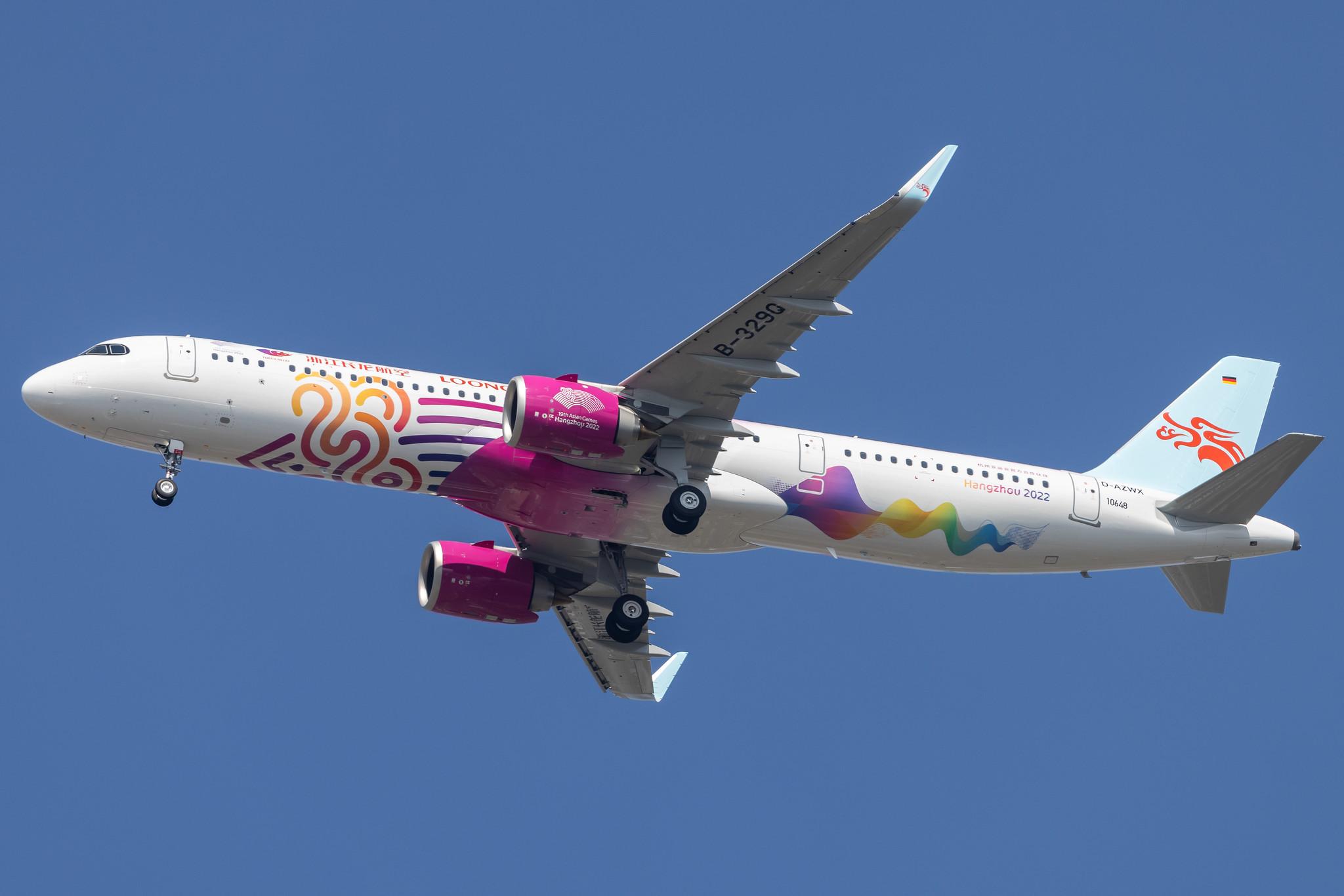 Hamburg Finkenwerder: Loong Air (GJ / CDC) |  Livery: 19th Asian Games - Hangzhou 2022 |  Airbus A321-251NX A21N | D-AZWX | MSN 10648