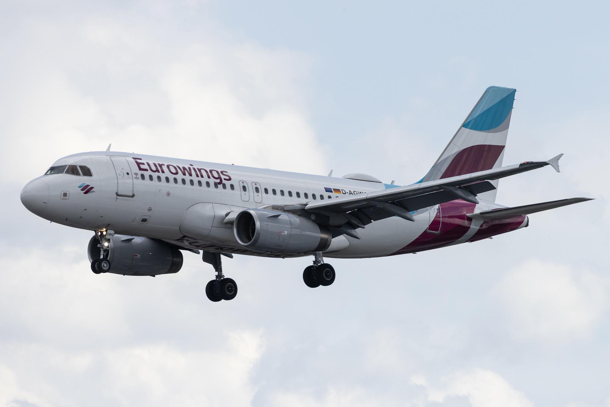 Hamburg Airport: Eurowings (EW / EWG) | Airbus A319-132 A319 | D-AGWC | MSN 2976