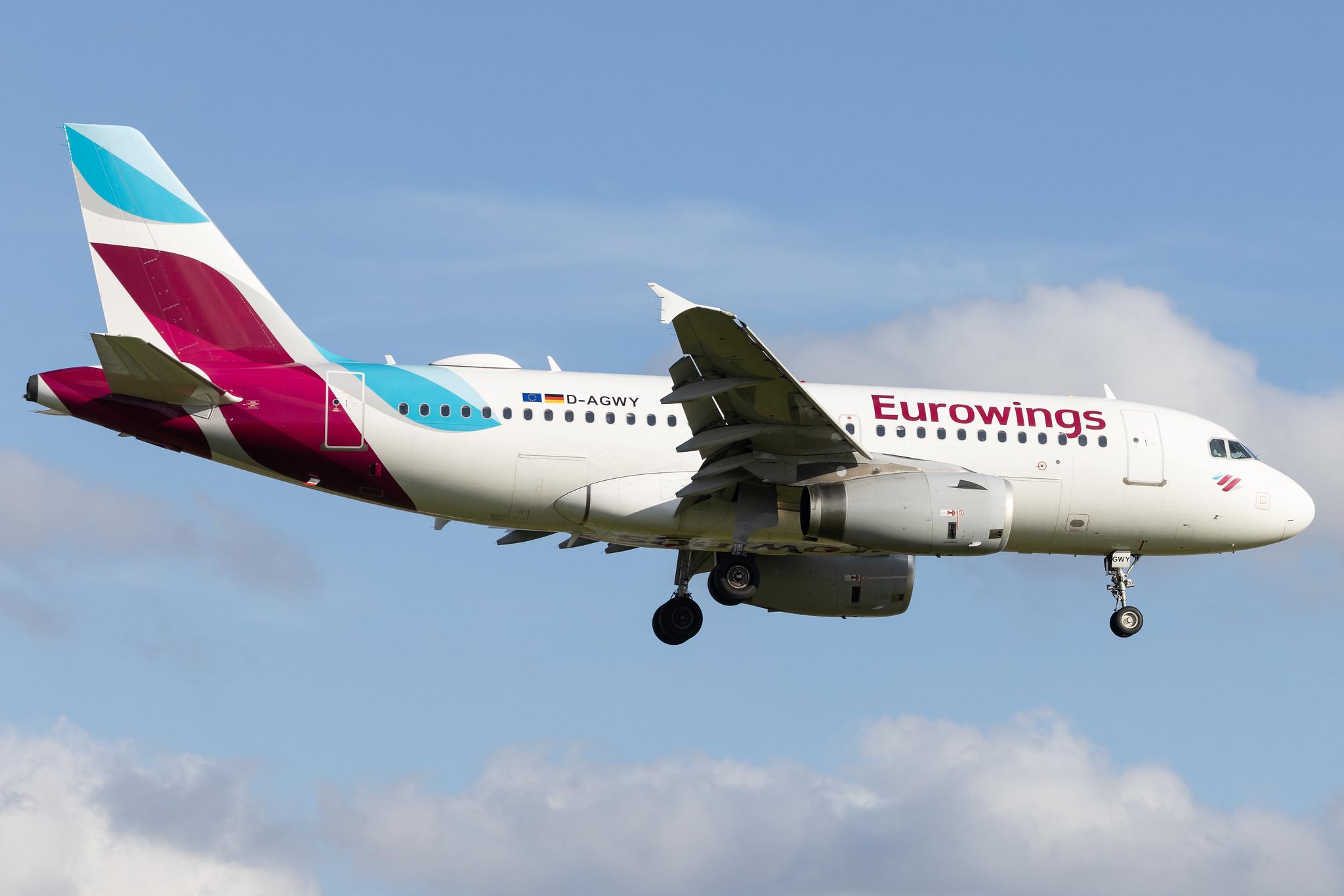 Hamburg Airport: Eurowings (EW / EWG) | Airbus A319-132 A319 | D-AGWY | MSN 5941