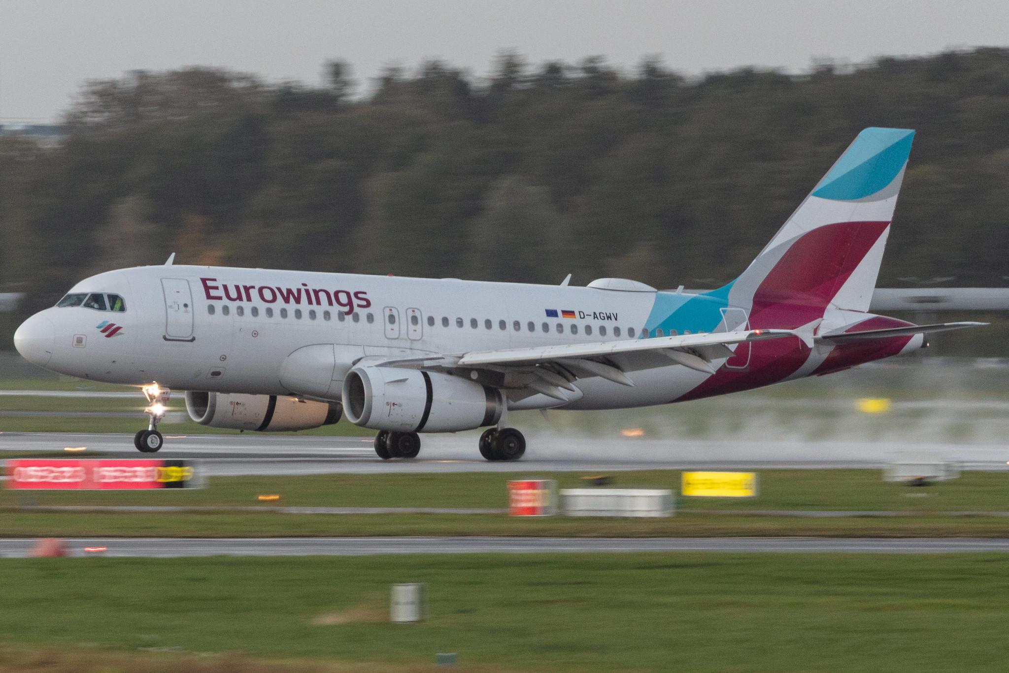 Hamburg Airport: Eurowings (EW / EWG) |  Airbus A319-132 A319 | D-AGWV | MSN 5467