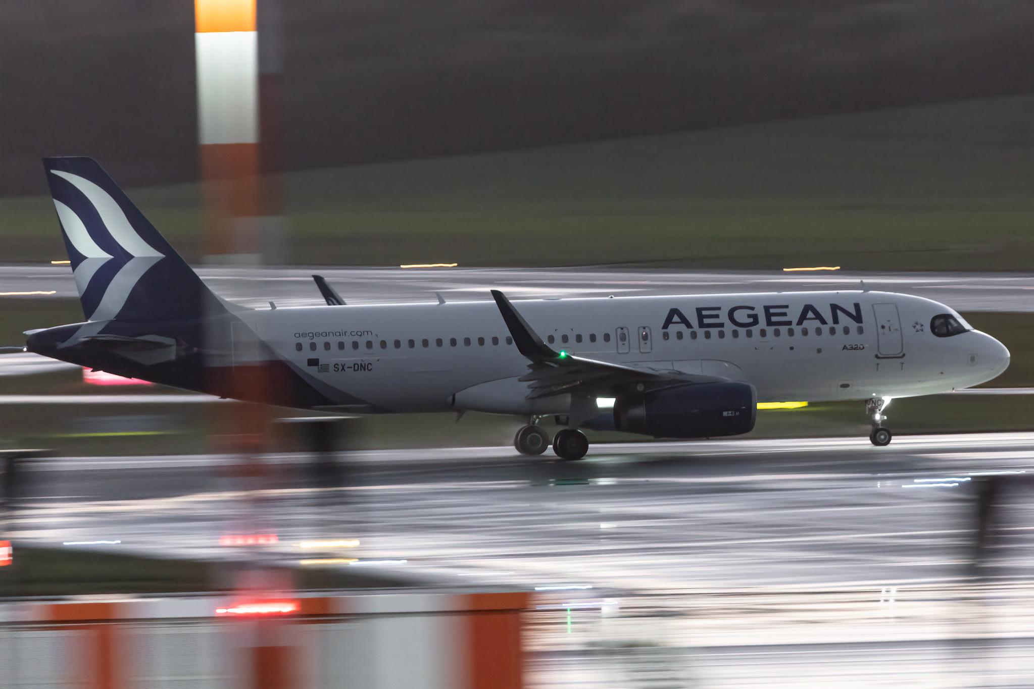 Hamburg Airport: Aegean Airlines (A3 / AEE) |  Airbus A320-232 A320 | SX-DNC | MSN 6961