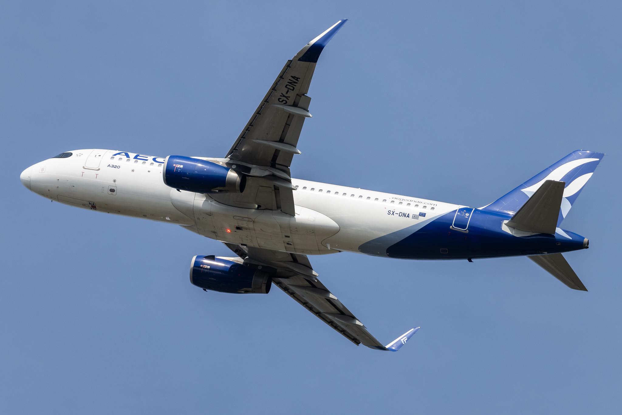 Hamburg Airport: Aegean Airlines (A3 / AEE) | Airbus A320-232 A320 | SX-DNA | MSN 6655