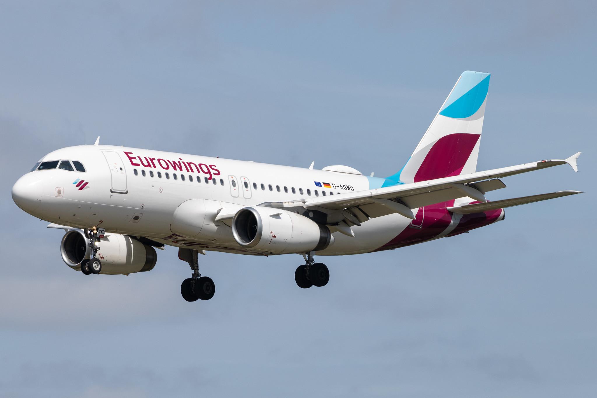 Hamburg Airport: Eurowings (EW / EWG) | Airbus A319-132 A319 | D-AGWD | MSN 3011