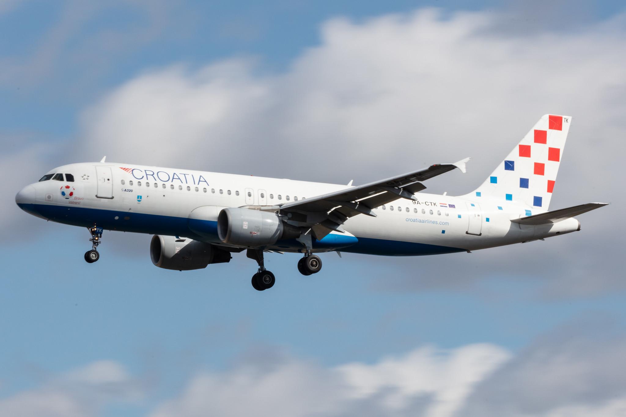 Frankfurt Airport: Croatia Airlines (OU / CTN) |  Airbus A320-214 A320 | 9A-CTK | MSN 1237