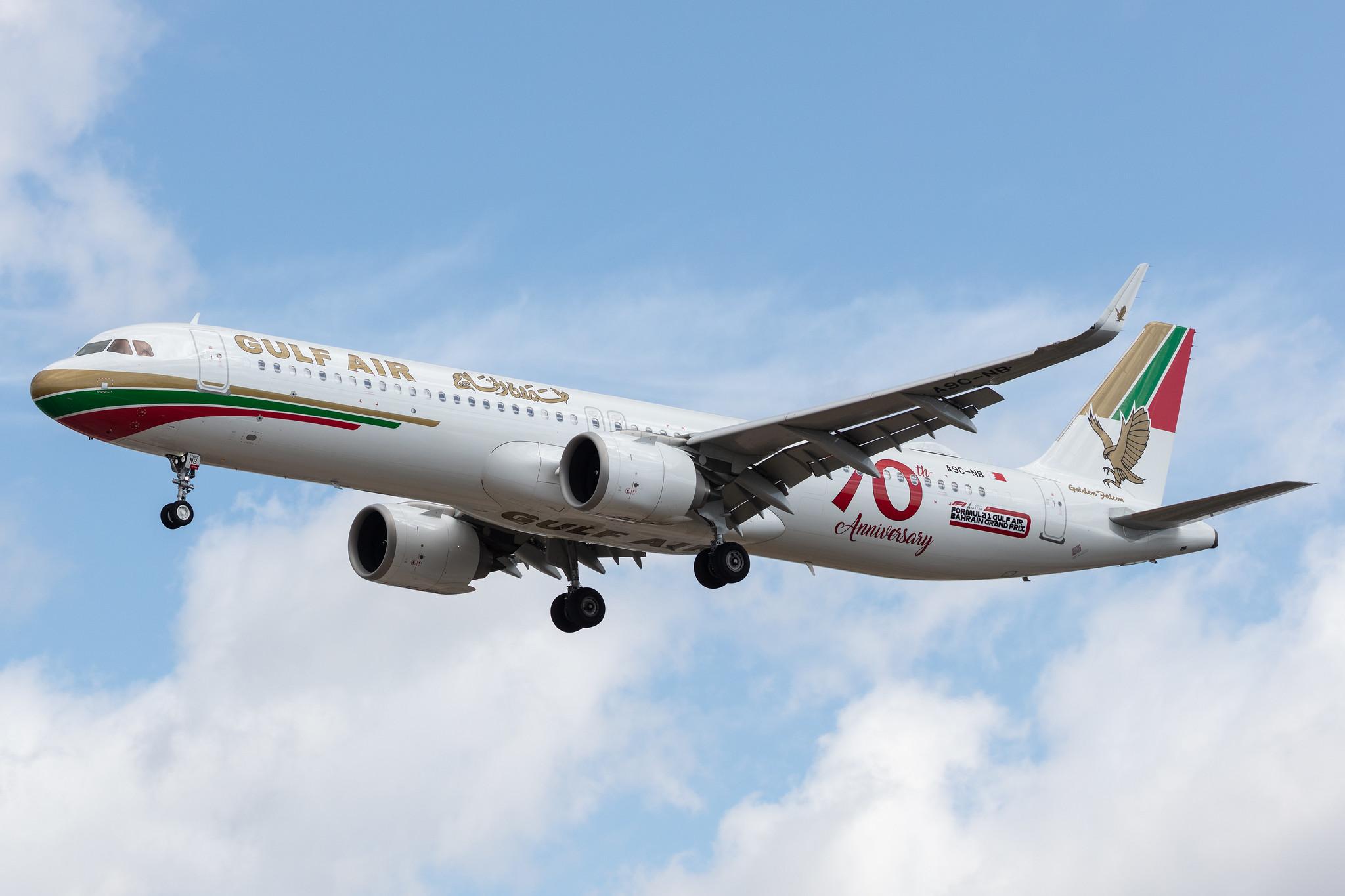 Frankfurt Airport: Gulf Air (GF / GFA) |  Livery: Retro 1976 Livery |  Airbus A321-253NX A21N | A9C-NB | MSN 10169