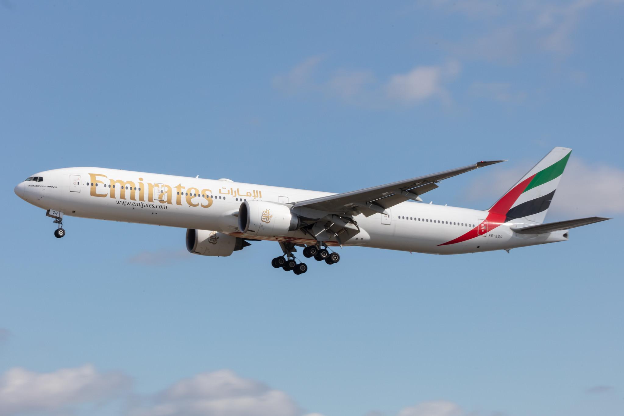 Frankfurt Airport: Emirates (EK / UAE) |  Boeing 777-31H(ER) B77W | A6-EGG | MSN 41070