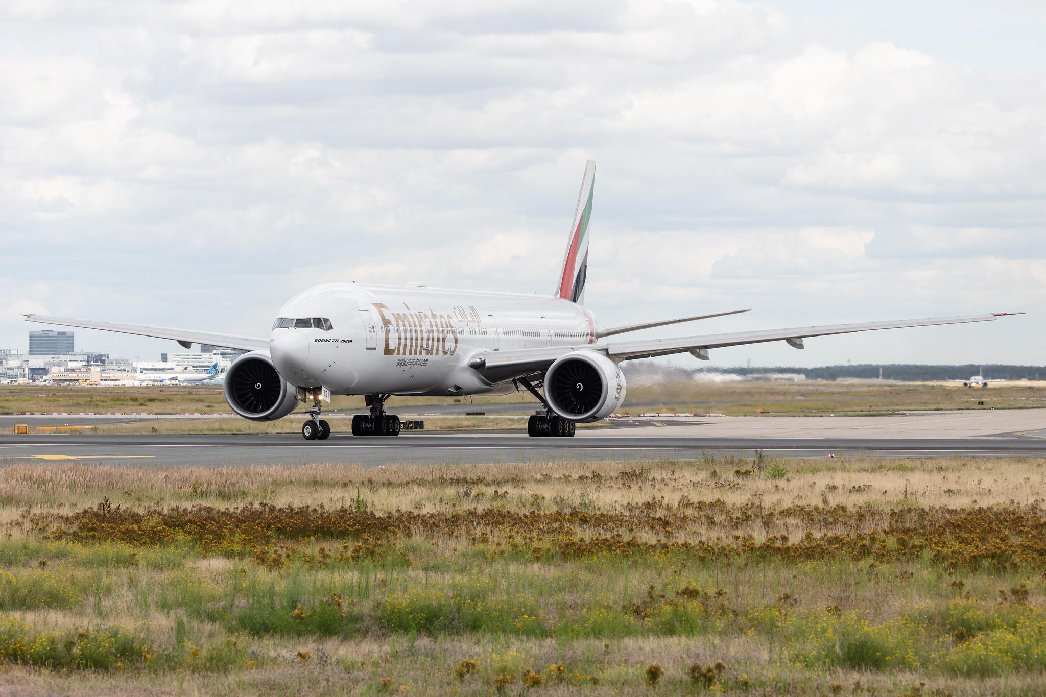 Frankfurt Airport: Emirates (EK / UAE) |  Boeing 777-31H(ER) B77W | A6-EGG | MSN 41070