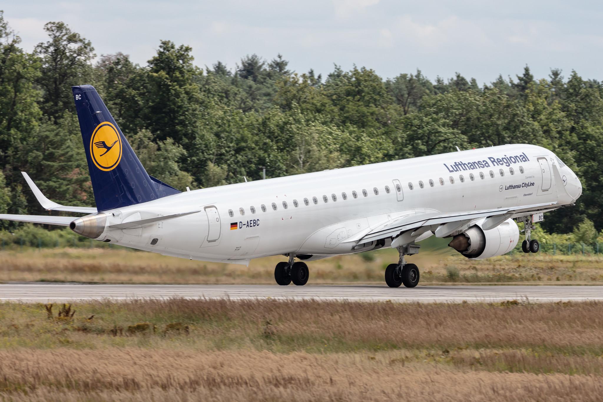 Frankfurt Airport: Lufthansa (LH / DLH) | Operator: Lufthansa CityLine |  Embraer E195LR E195 | D-AEBC | MSN 19000320