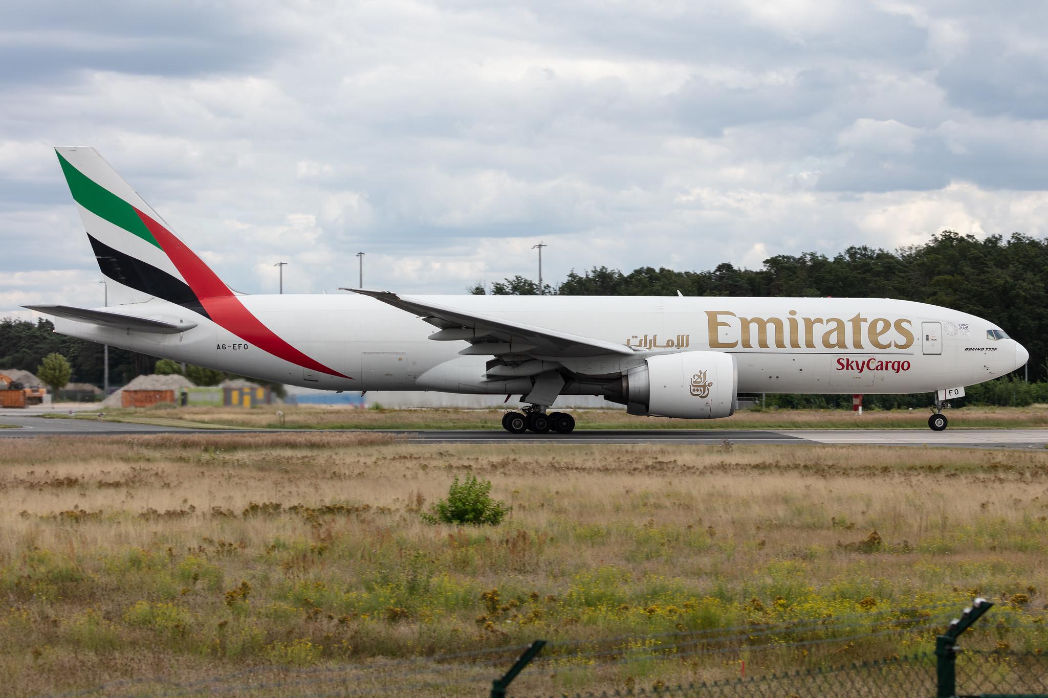 Frankfurt Airport: Emirates SkyCargo (EK / UAE) | Operator: Emirates |  Boeing 777-F1H B77L | A6-EFO | MSN 42233