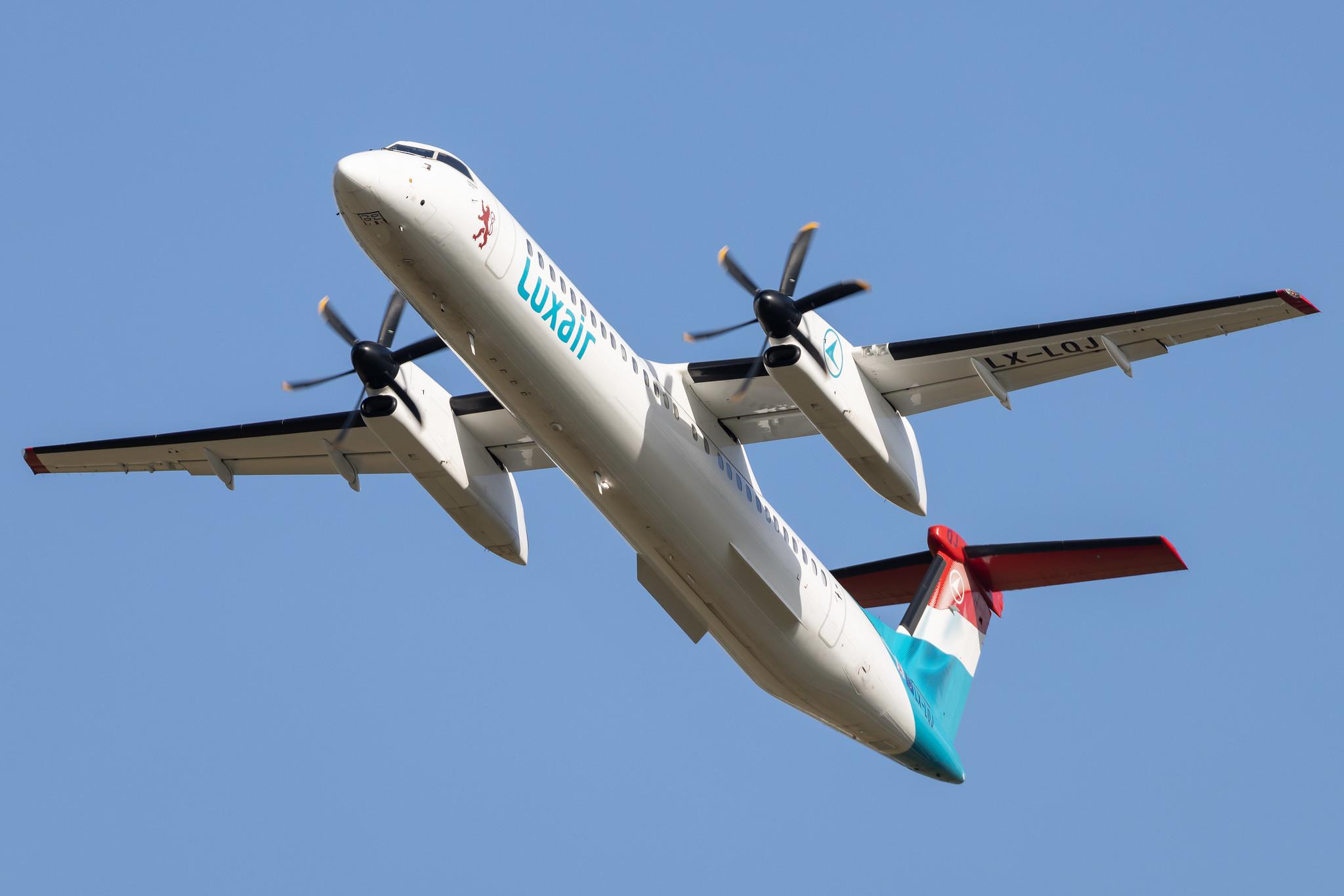 Hamburg Airport: Luxair (LG / LGL) | De Havilland Canada Dash 8-400 DH8D | LX-LQJ | MSN 4562