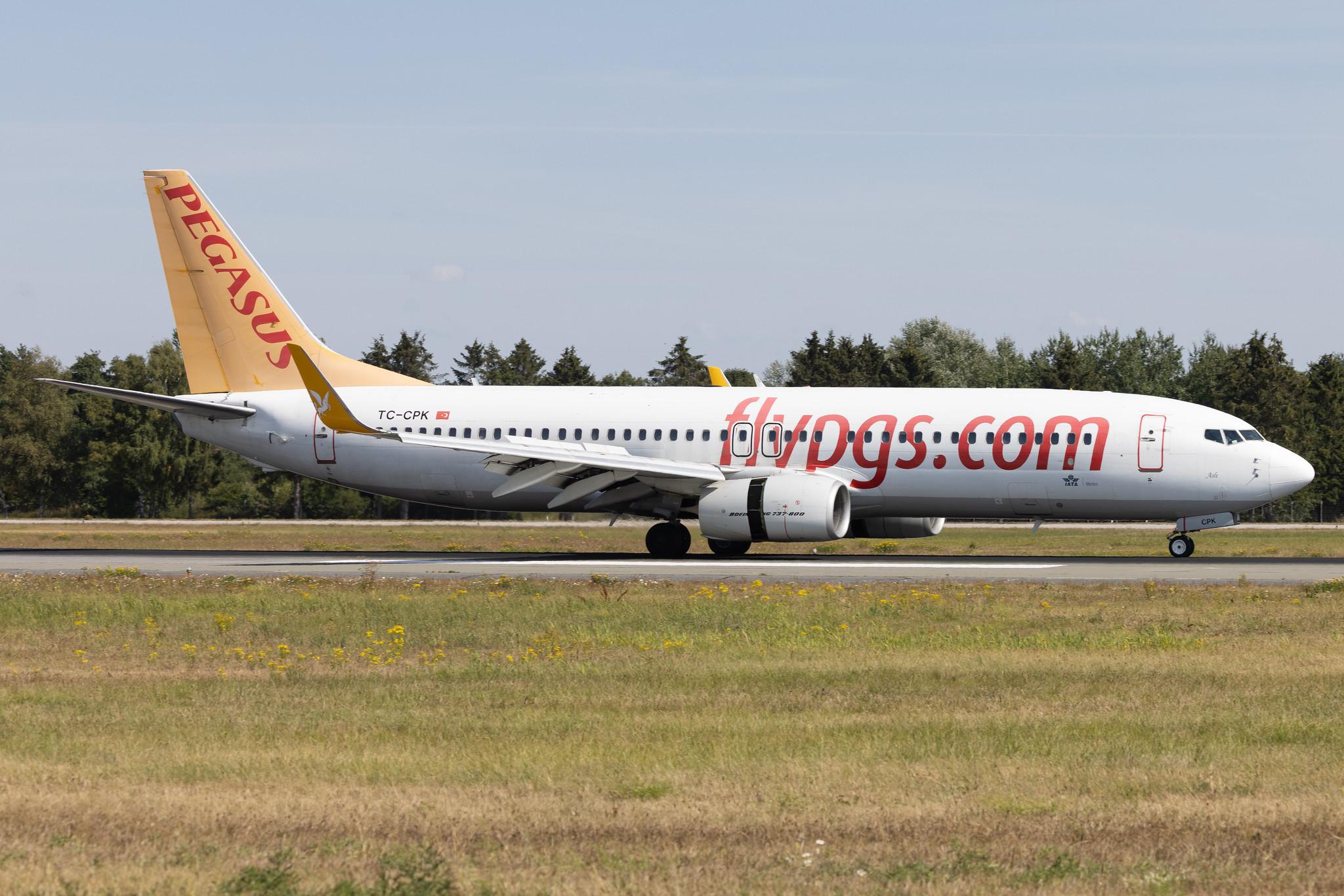 Hamburg Airport: Pegasus (PC / PGT) | Operator: Pegasus Airlines |  Boeing 737-82R B738 | TC-CPK | MSN 40009