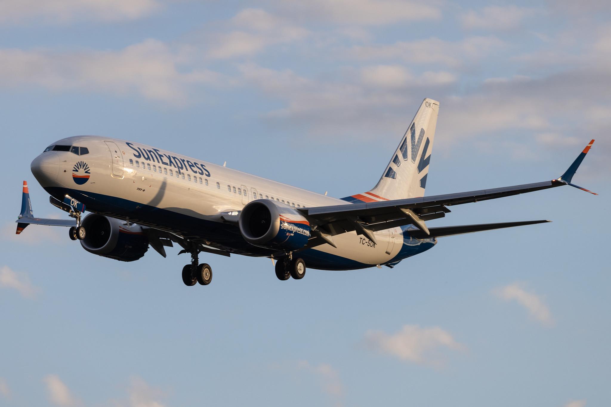 Hamburg Airport: SunExpress (XQ / SXS) |  Boeing 737 MAX 8 B38M | TC-SOK | MSN 61202