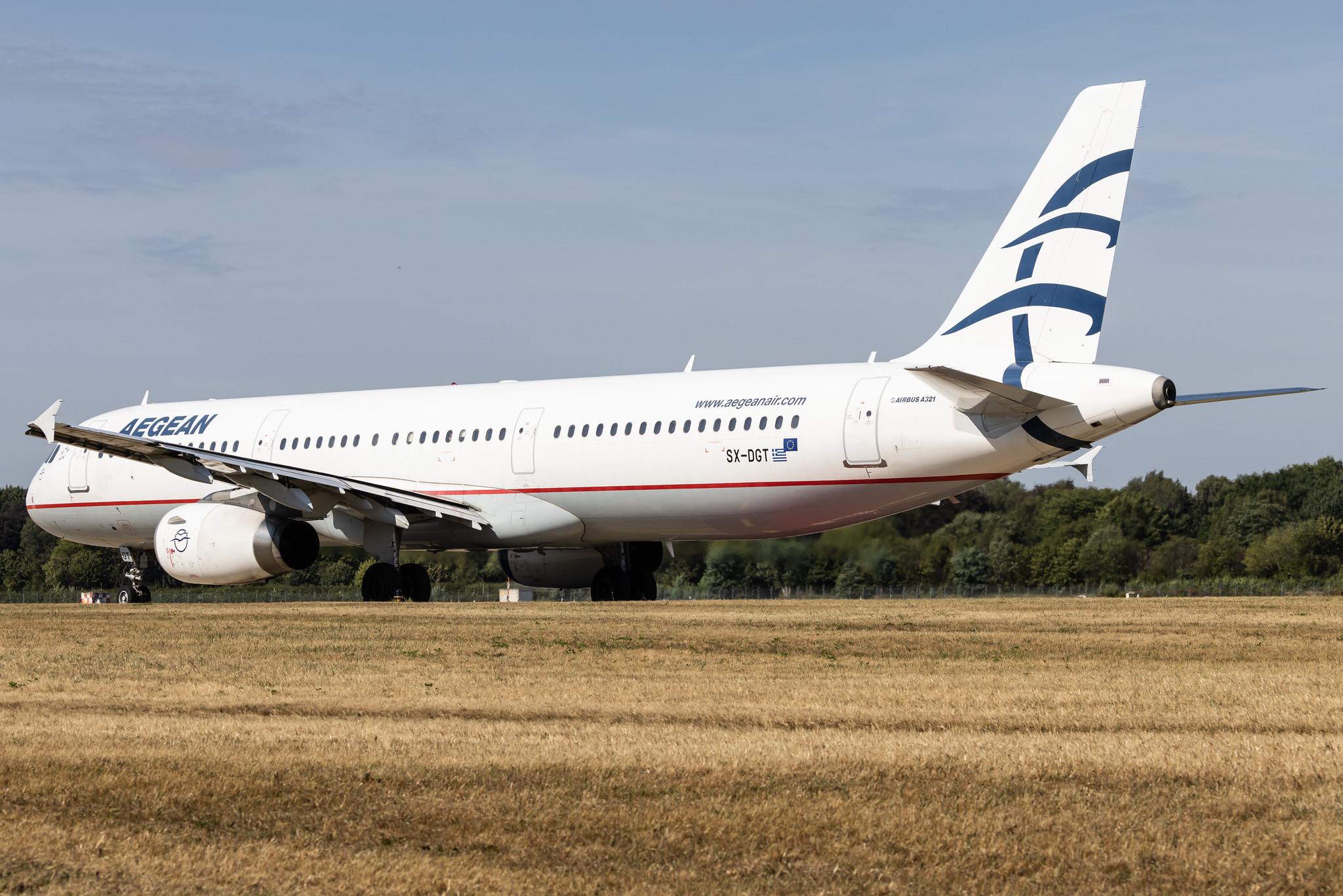 Hamburg Airport: Aegean Airlines (A3 / AEE) |  Airbus A321-231 A321 | SX-DGT | MSN 1433