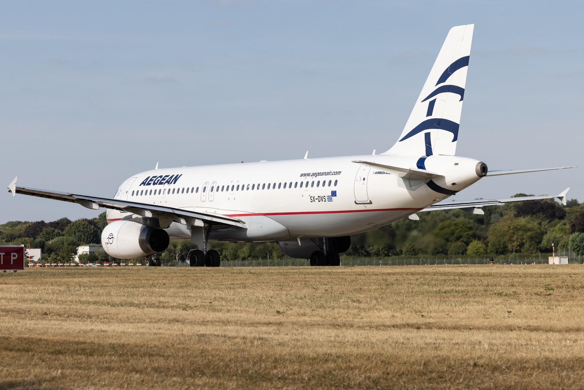 Hamburg Airport: Aegean Airlines (A3 / AEE) | Airbus A320-232 A320 | SX-DVS | MSN 3709