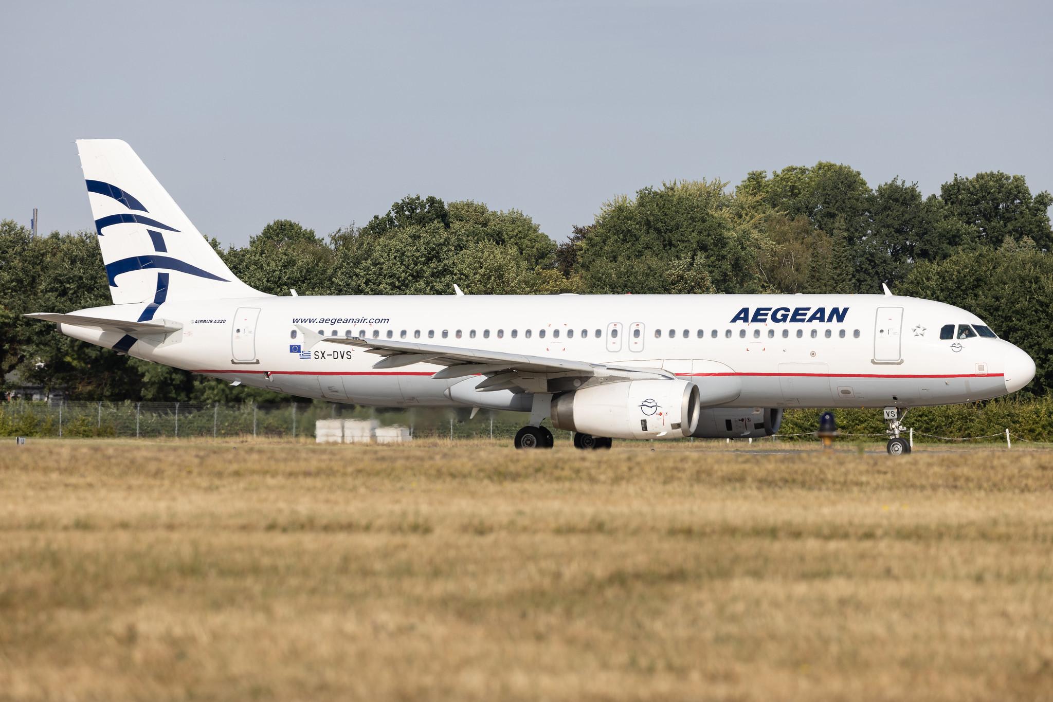 Hamburg Airport: Aegean Airlines (A3 / AEE) | Airbus A320-232 A320 | SX-DVS | MSN 3709