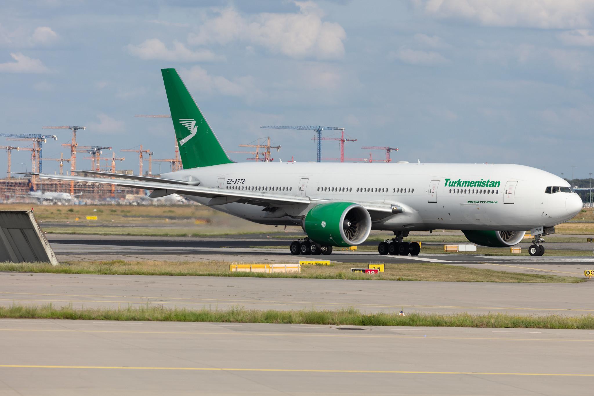 Frankfurt Airport: Turkmenistan Airlines (T5 / TUA) |  Boeing 777-22K(LR) B77L | EZ-A778 | MSN 42296