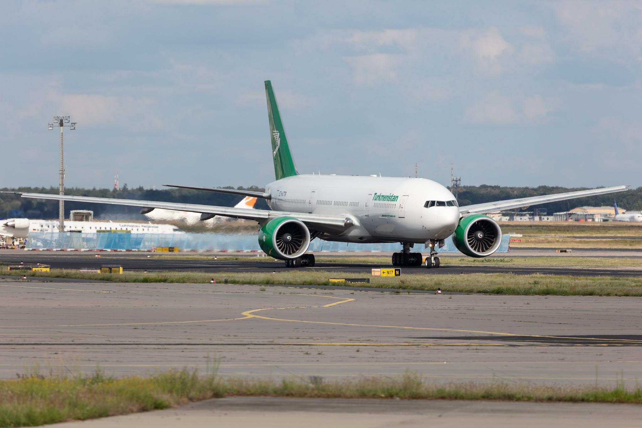 Frankfurt Airport: Turkmenistan Airlines (T5 / TUA) |  Boeing 777-22K(LR) B77L | EZ-A778 | MSN 42296