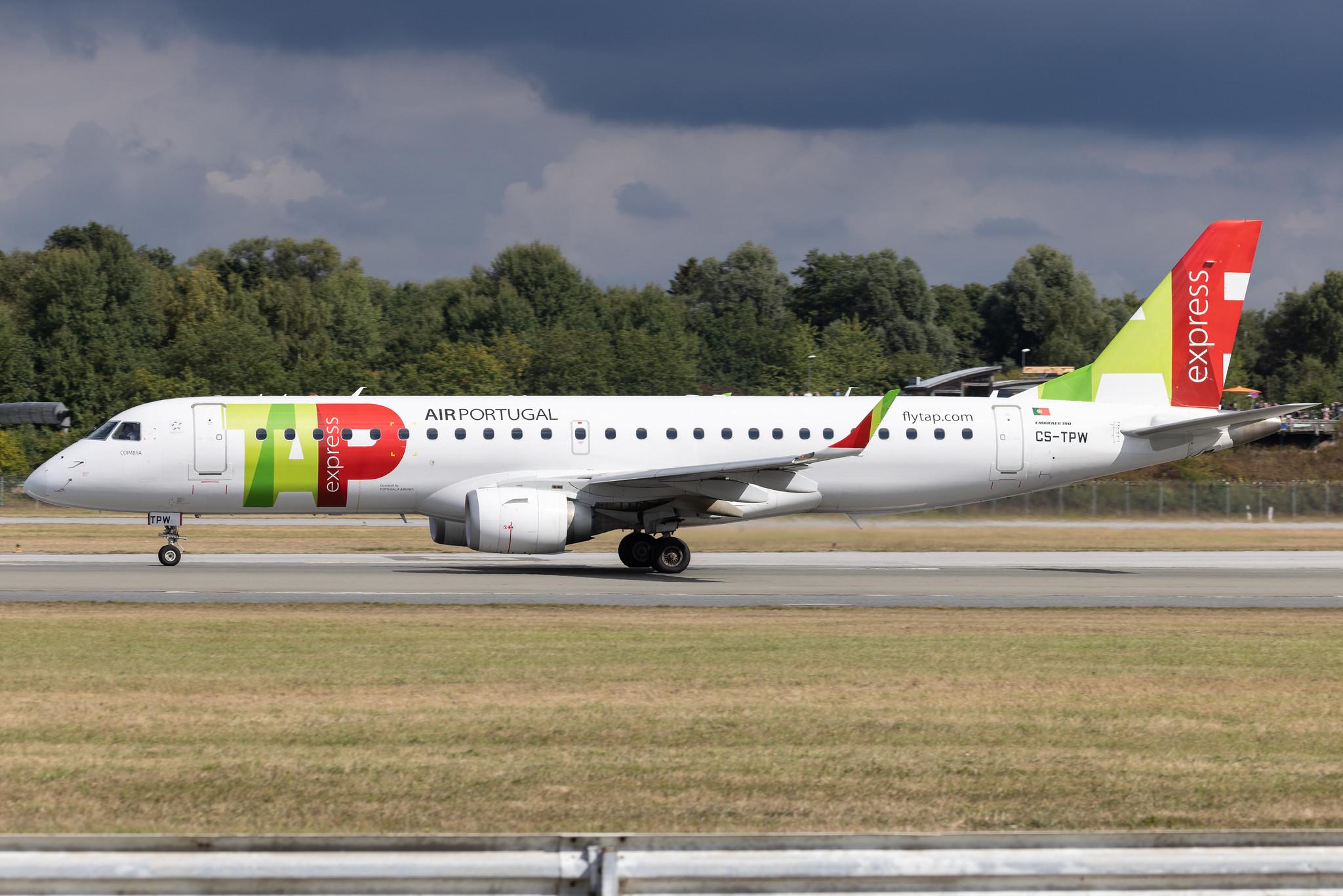 Hamburg Airport: TAP Express (TP / TAP) | Operator: Portugalia Airlines |  Embraer E190LR E190 | CS-TPW | MSN 19000550