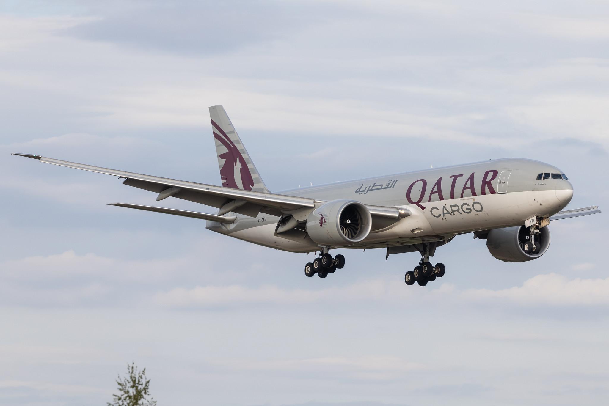 Luxembourg Findel Airport: Qatar Cargo (QR / QTR) | Operator: Qatar Airways |  Boeing 777-FDZ B77L | A7-BFD | MSN 41427