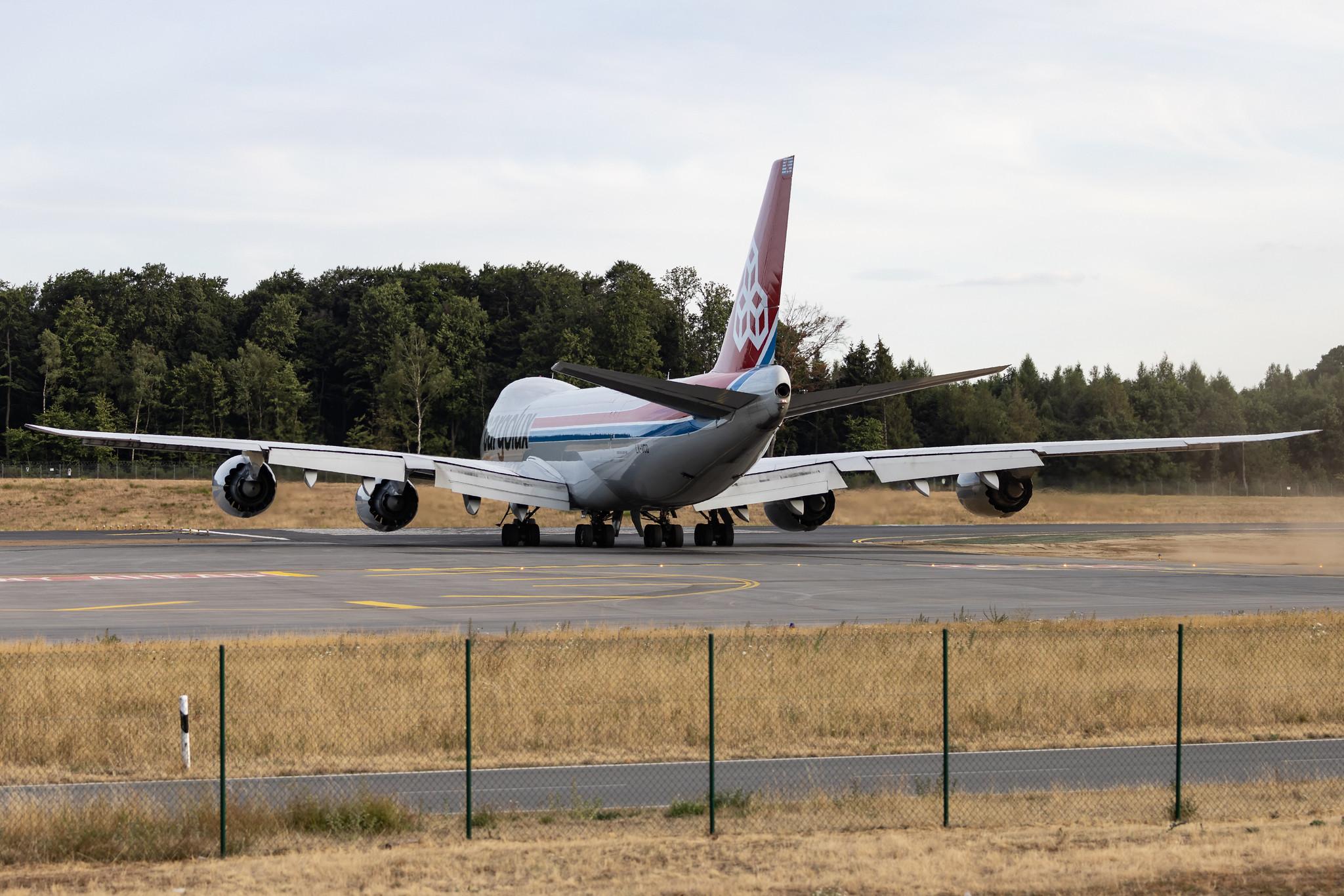 Luxembourg Findel Airport: Cargolux (CV / CLX) |  Boeing 747-8R7F B748 | LX-VCD | MSN 35809