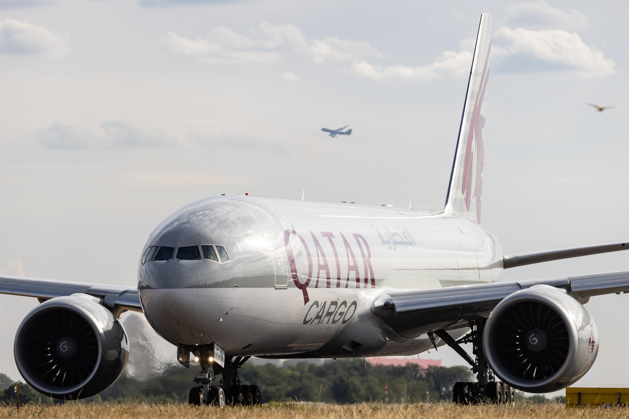 Luxembourg Findel Airport: Qatar Cargo (QR / QTR) | Operator: Qatar Airways |  Boeing 777-F B77L | A7-BFY | MSN 66871