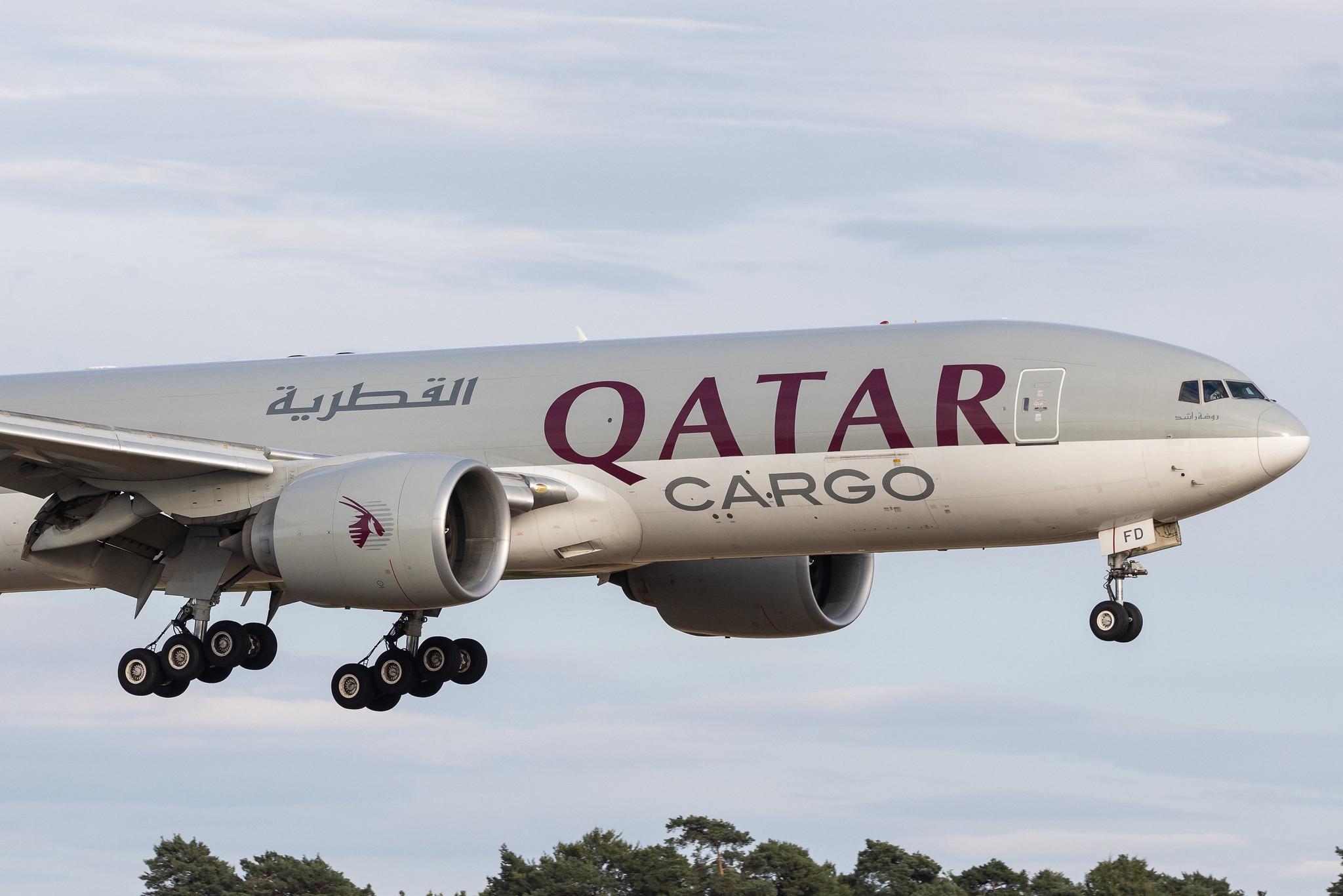 Luxembourg Findel Airport: Qatar Cargo (QR / QTR) | Operator: Qatar Airways |  Boeing 777-FDZ B77L | A7-BFD | MSN 41427