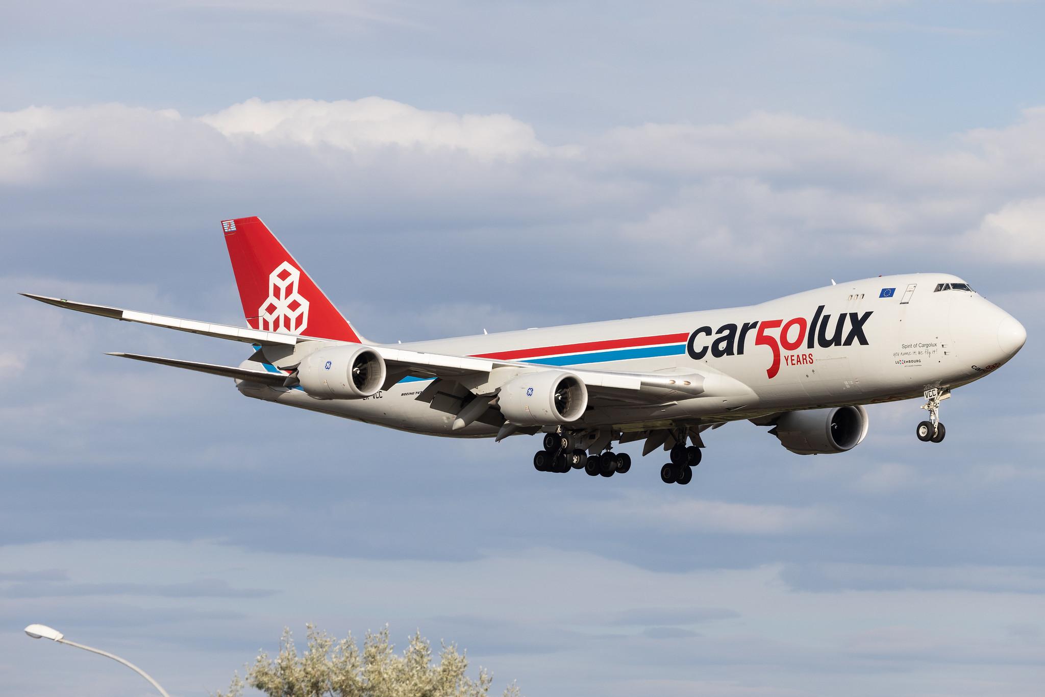 Luxembourg Findel Airport: Cargolux (CV / CLX) | Boeing 747-8R7F B748 | LX-VCC | MSN 35807