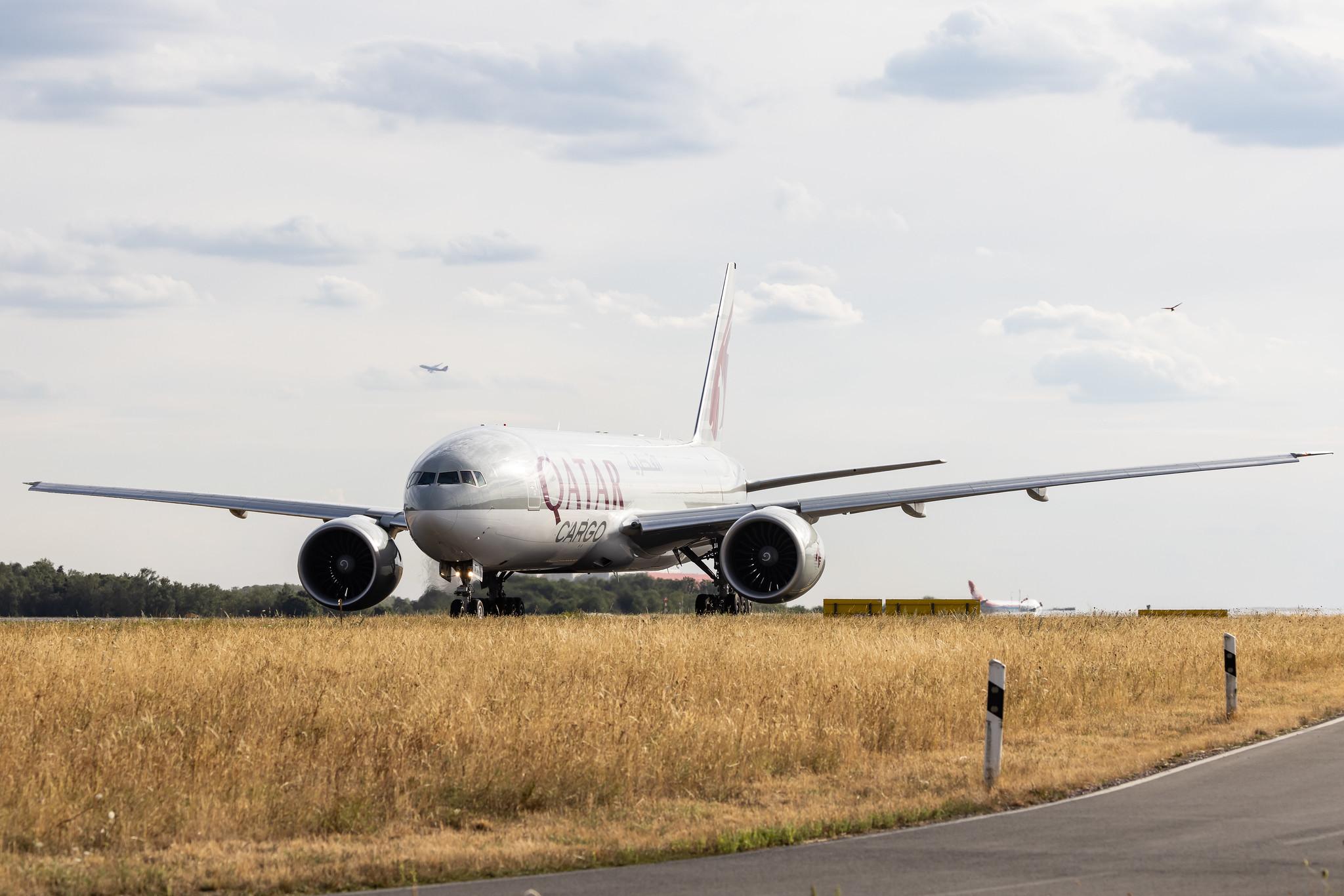 Luxembourg Findel Airport: Qatar Cargo (QR / QTR) | Operator: Qatar Airways |  Boeing 777-F B77L | A7-BFY | MSN 66871