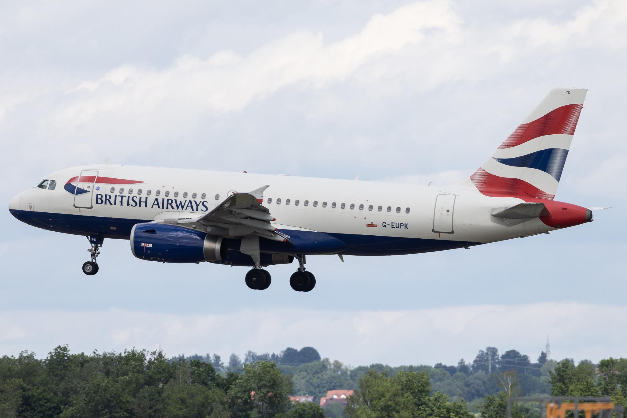 Munich Airport: British Airways (BA / BAW) | Airbus A319-131 A319 | G-EUPK | MSN 1236