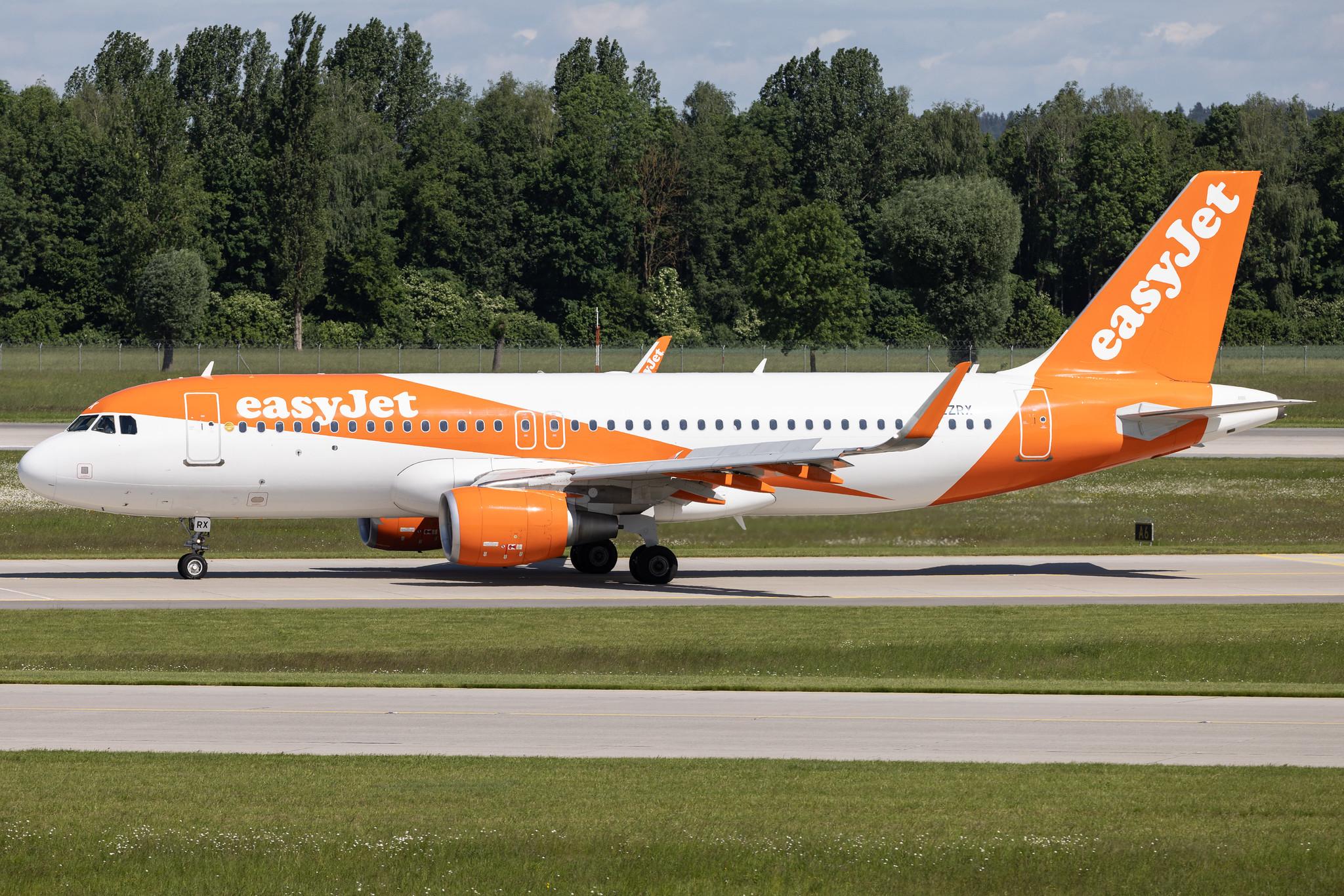 Munich Airport: easyJet (U2 / EZY) | Airbus A320-214 A320 | G-EZRX | MSN 8321