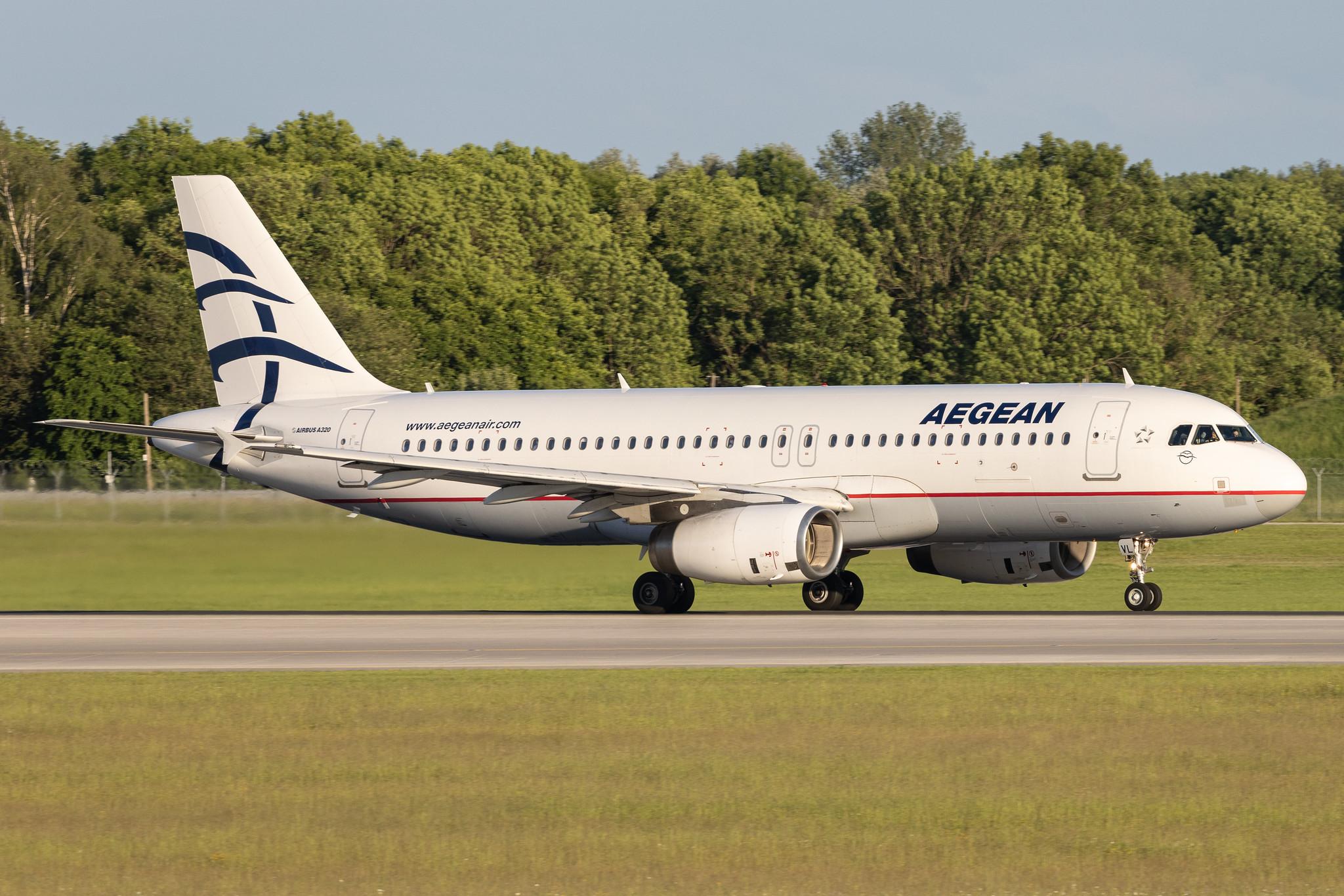 Munich Airport: Aegean Airlines (A3 / AEE) | Airbus A320-232 A320 | SX-DVL | MSN 3423