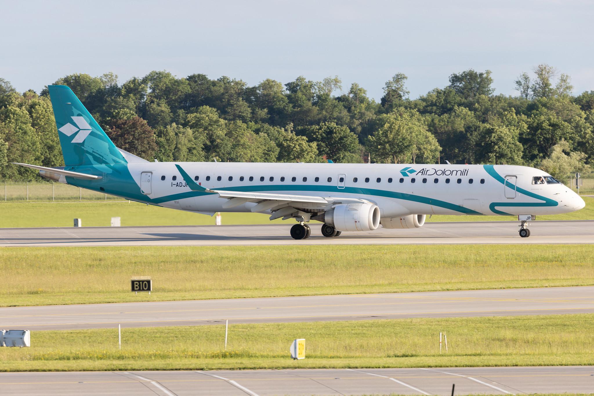 Munich Airport: Air Dolomiti (EN / DLA) | Embraer E195LR E195 | I-ADJP | MSN 19000578
