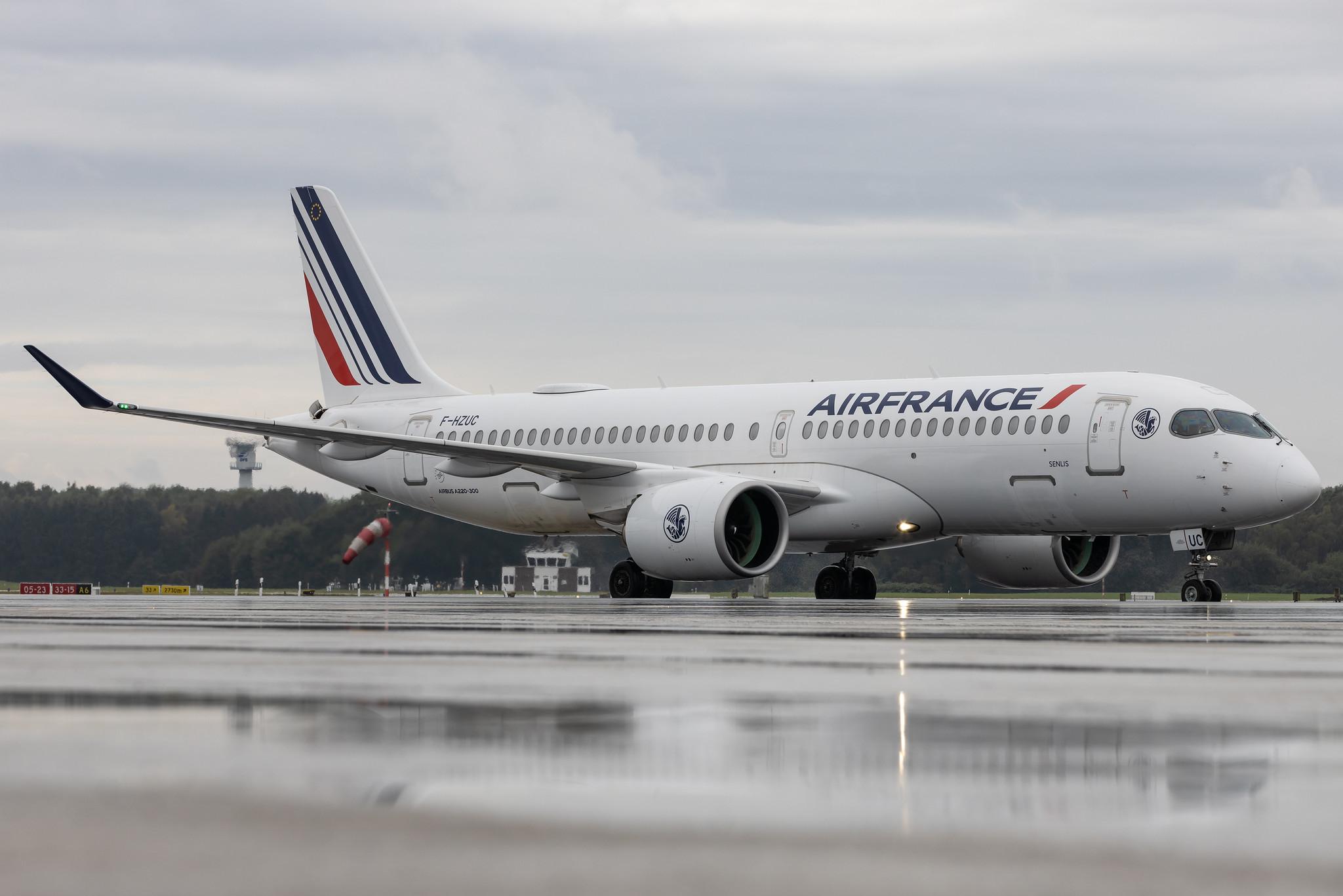 Hamburg Airport: Air France (AF / AFR) | Airbus A220-300 BCS3 | F-HZUC | MSN 55140