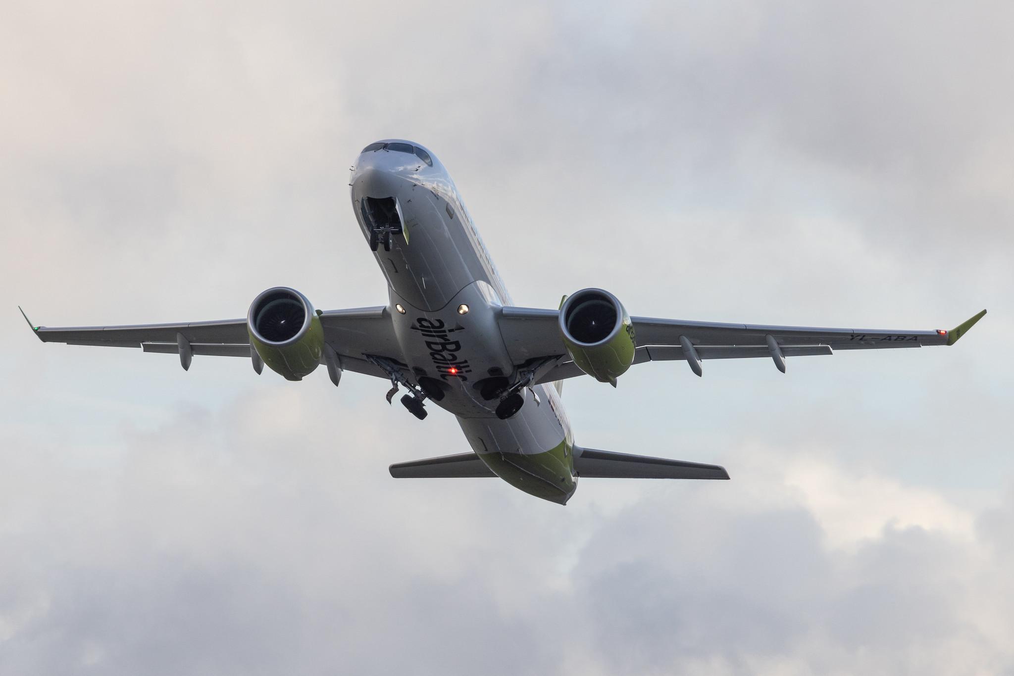 Hamburg Airport: Air Baltic (BT / BTI) |  Airbus A220-300 BCS3 | YL-ABA | MSN 55121