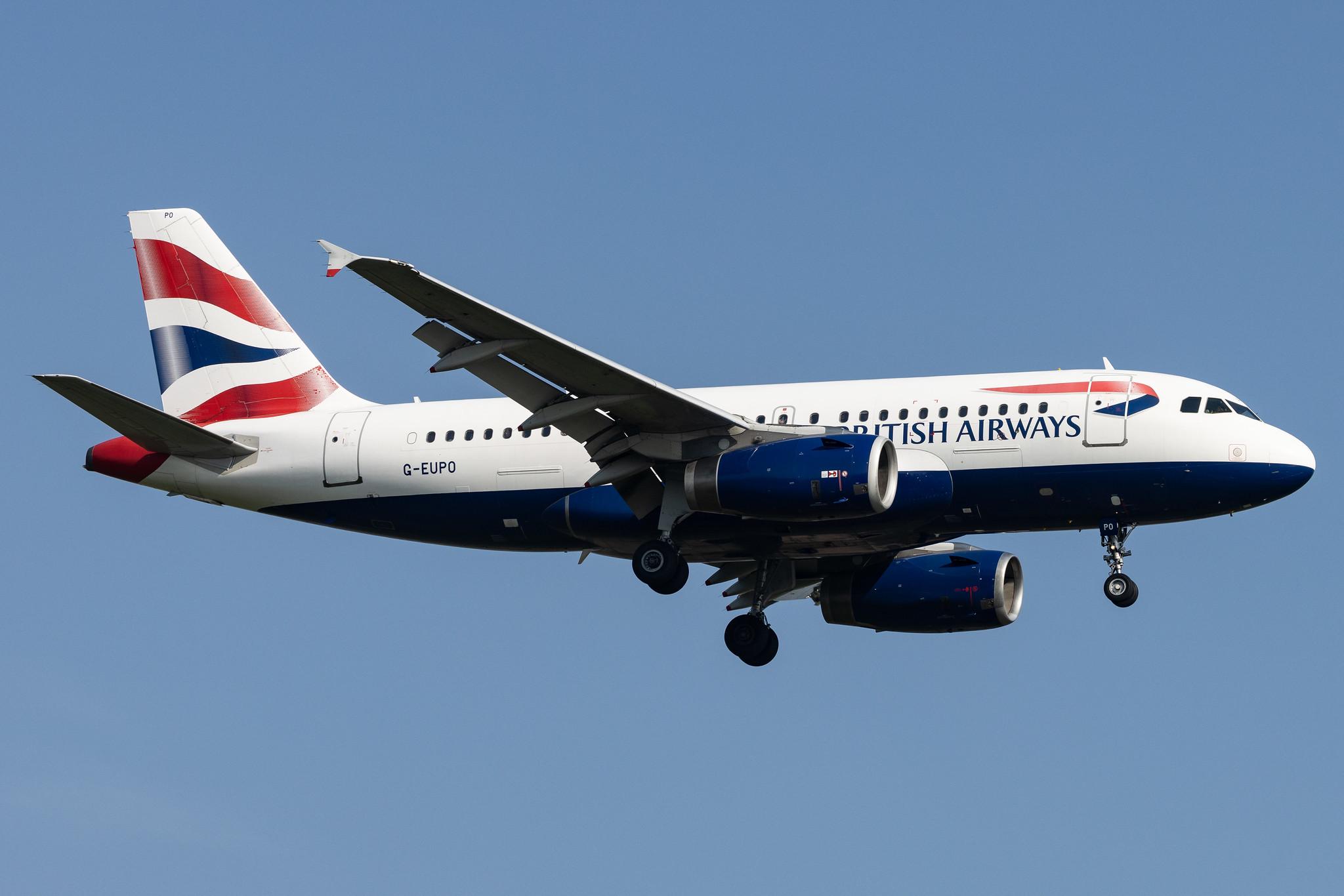 London Heathrow: British Airways (BA / BAW) |  Airbus A319-131 A319 | G-EUPO | MSN 1279
