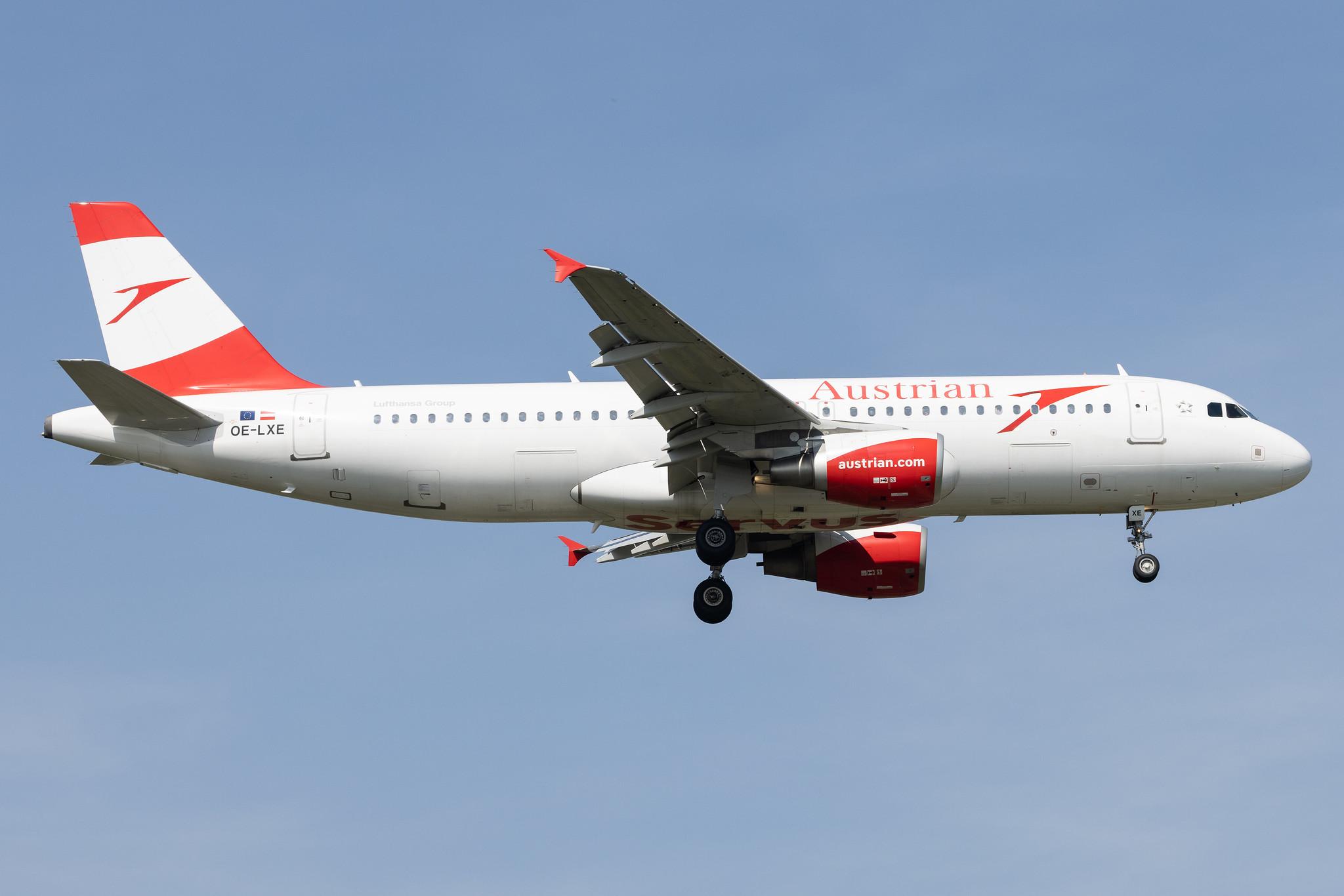 London Heathrow: Austrian Airlines (OS / AUA) |  Airbus A320-216 A320 | OE-LXE | MSN 3532