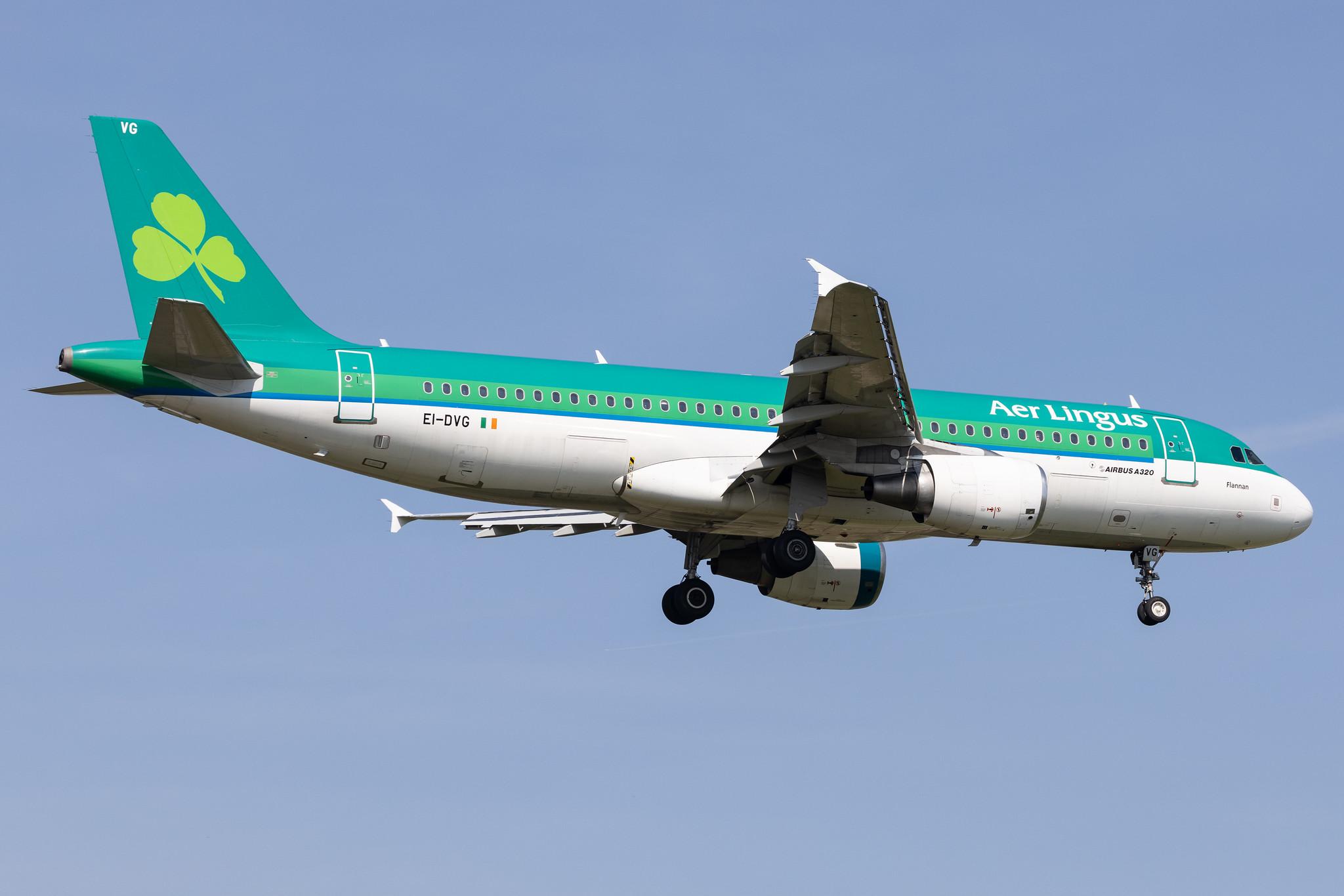 London Heathrow: Aer Lingus (EI / EIN) |  Airbus A320-214 A320 | EI-DVG | MSN 3318